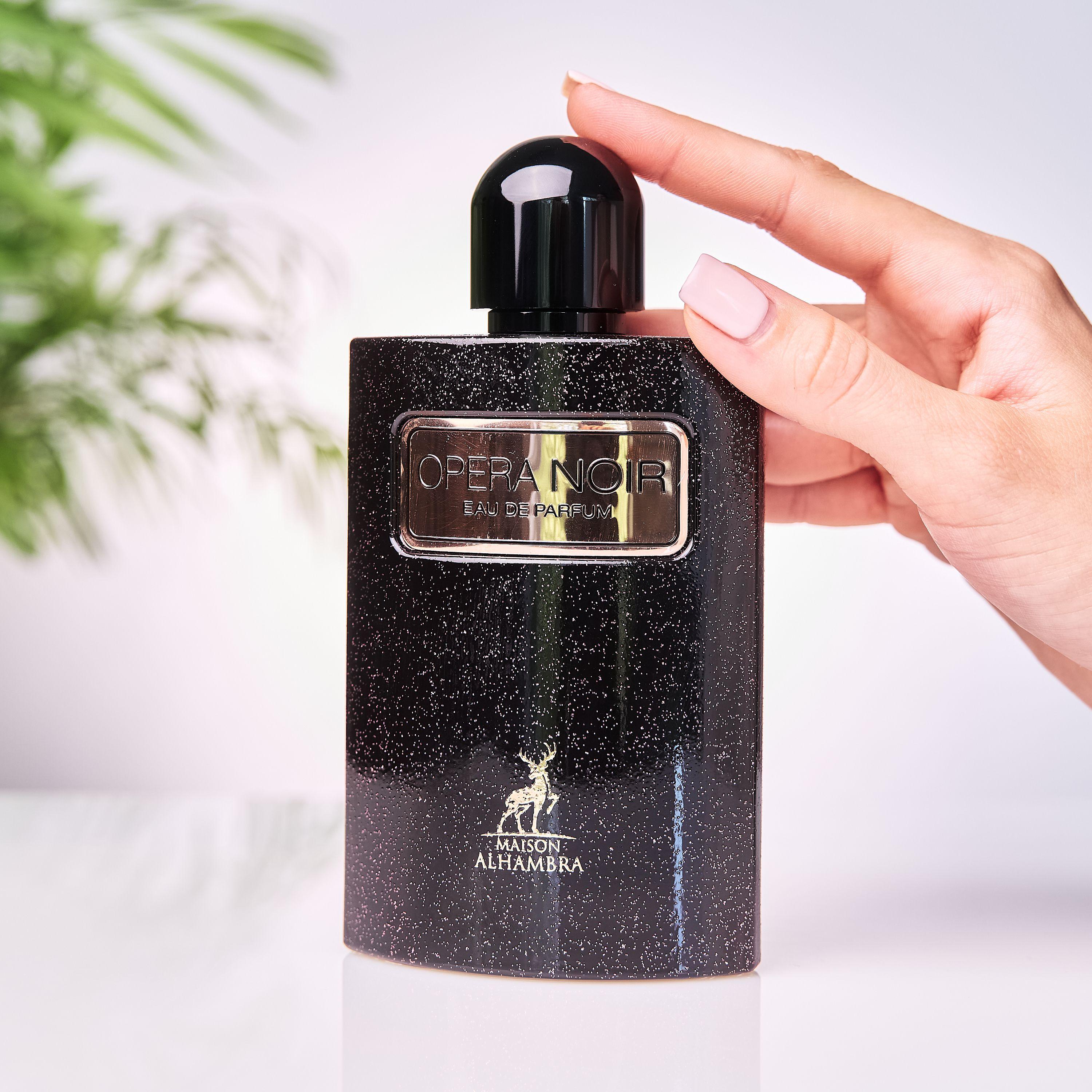 Арабские духи Alhambra Opera Noir 100 Ml Альхамбра Опера Ноир парфюм для женщин, древесный аромат с нотками жасмина из ОАЭ