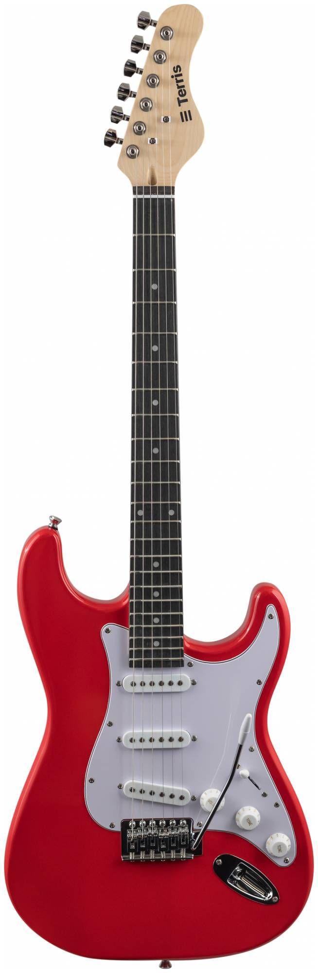 TERRIS TST-045 RD - электрогитара, Stratocaster, тополь, SSS, 1V, 2T, цвет красный