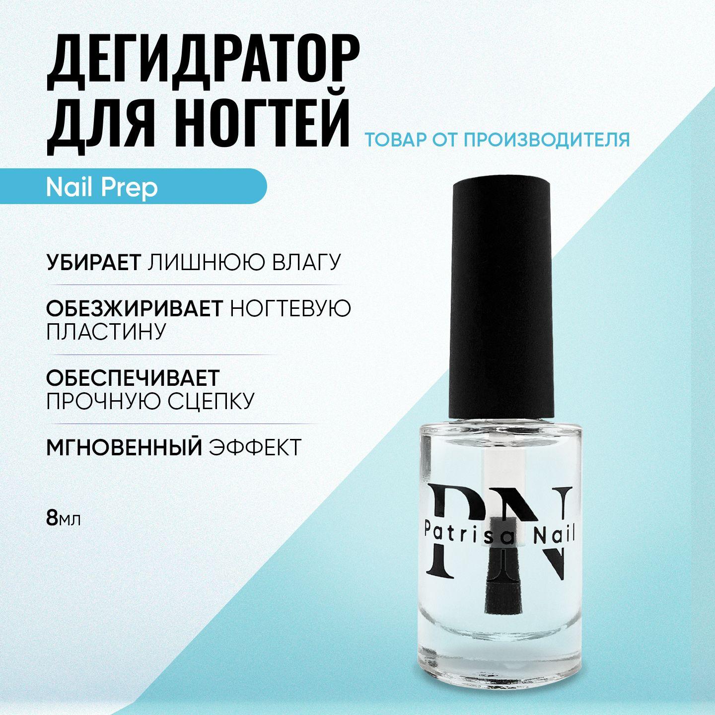 Дегидратор для ногтей Nail Prep обезжириватель для ногтей, 8 мл