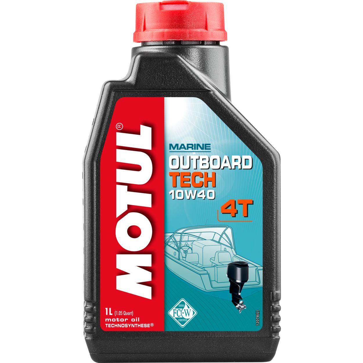 MOTUL 4t outboard tech 10W-40 Масло моторное, Синтетическое, 1 л