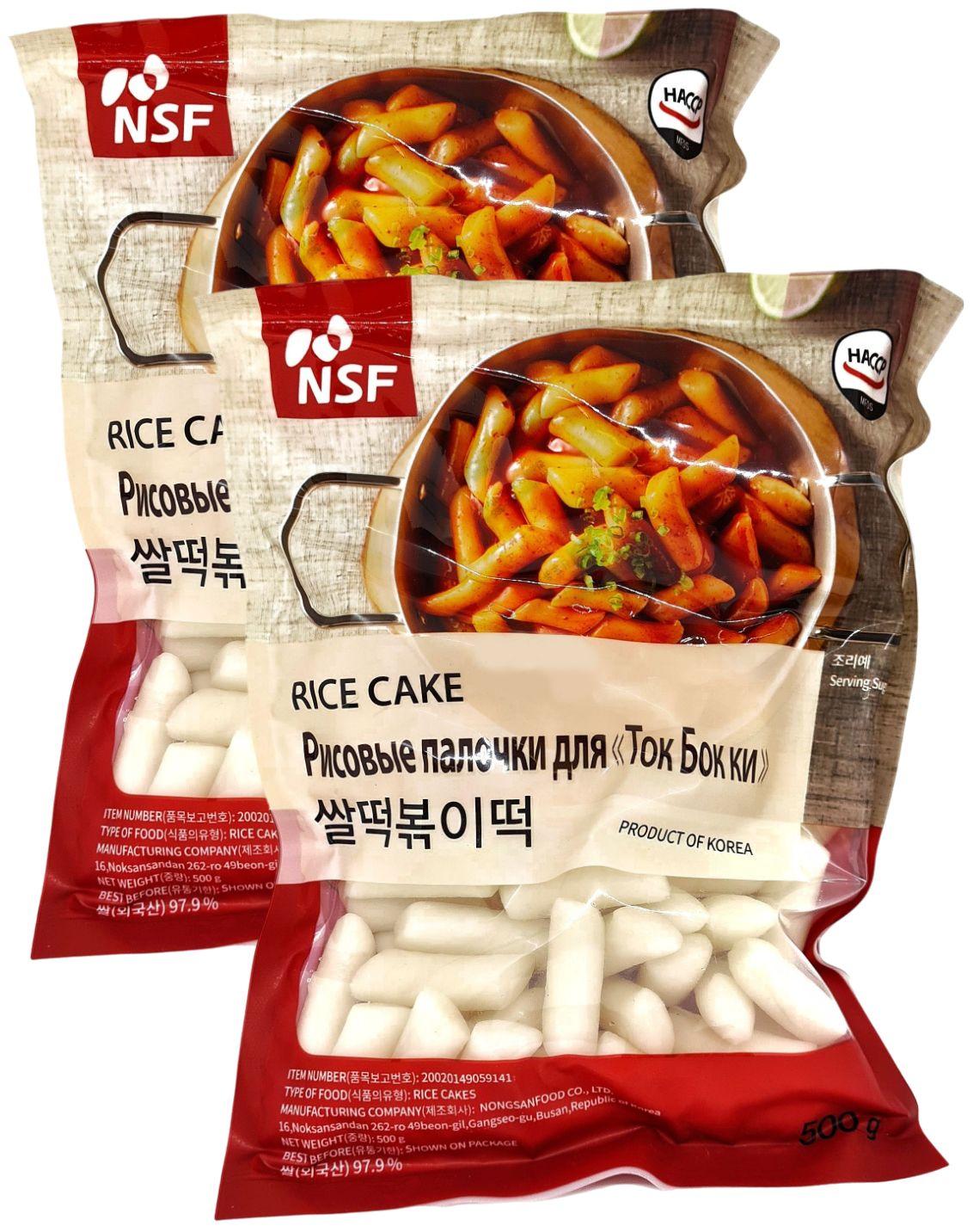 Рисовые палочки для Токпокки Tteokbokki 500 г * 2 шт