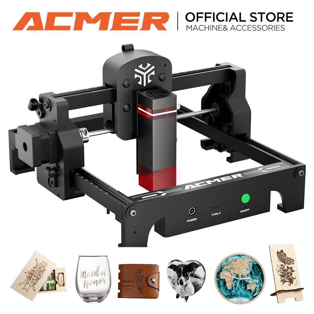 ACMER мини 3.5Вт лазеры гравировка синий CNC лазеры режущий станок