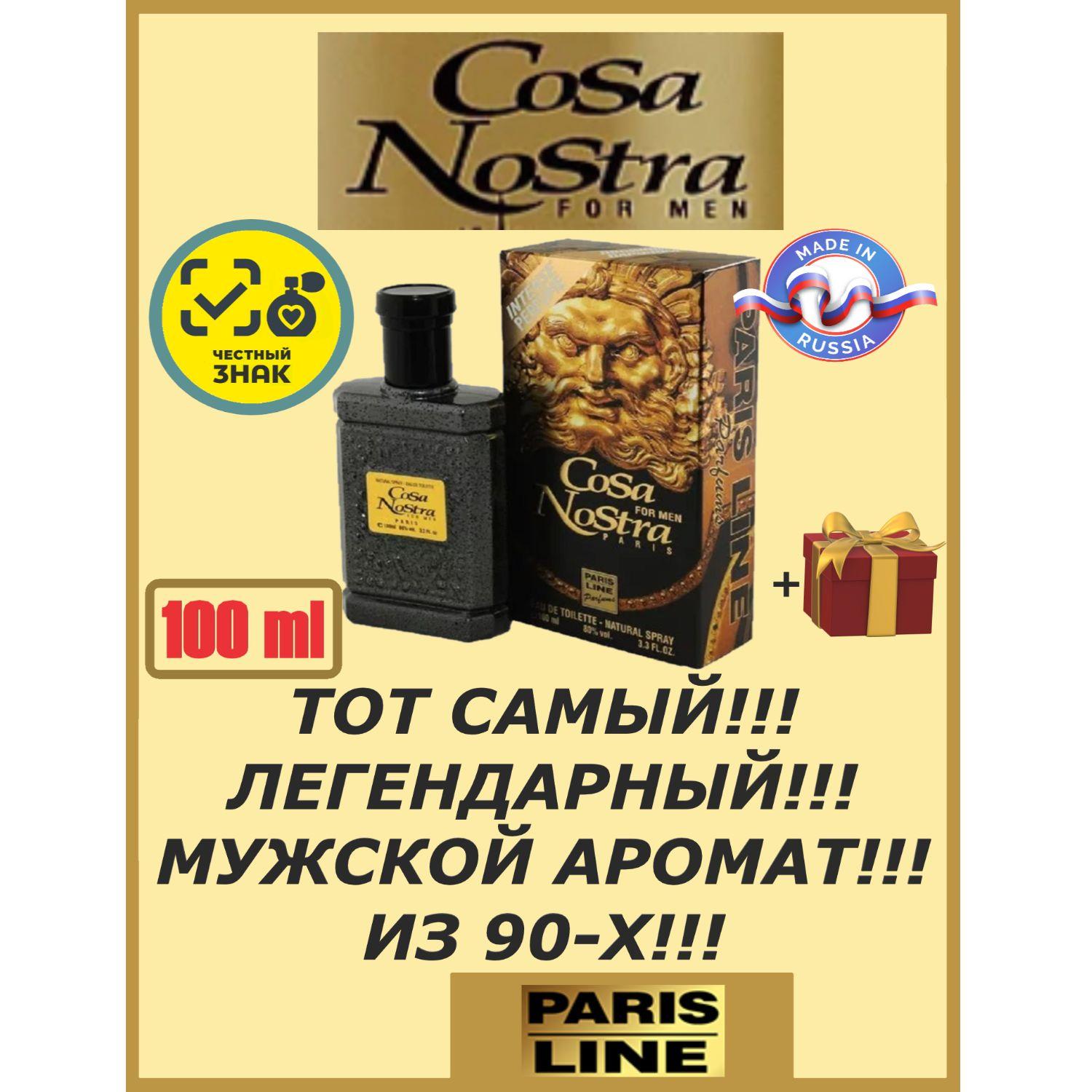 Paris Line Parfums Туалетная вода Cosa Nostra for men 100 ml 100 мл