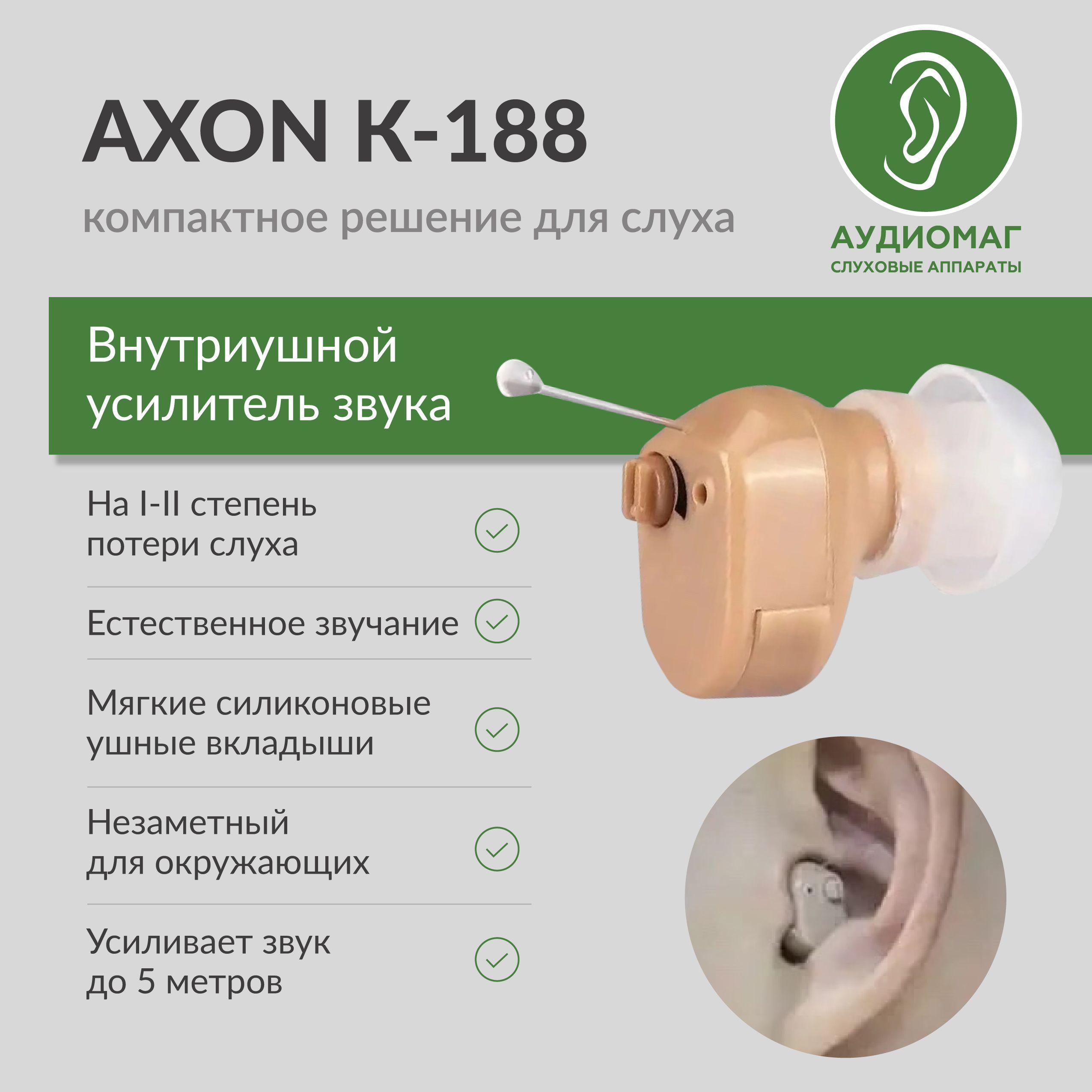 Axon | Слуховой аппарат для пожилых, незаметный внутриушной усилитель звука для слабослышащих и глухих