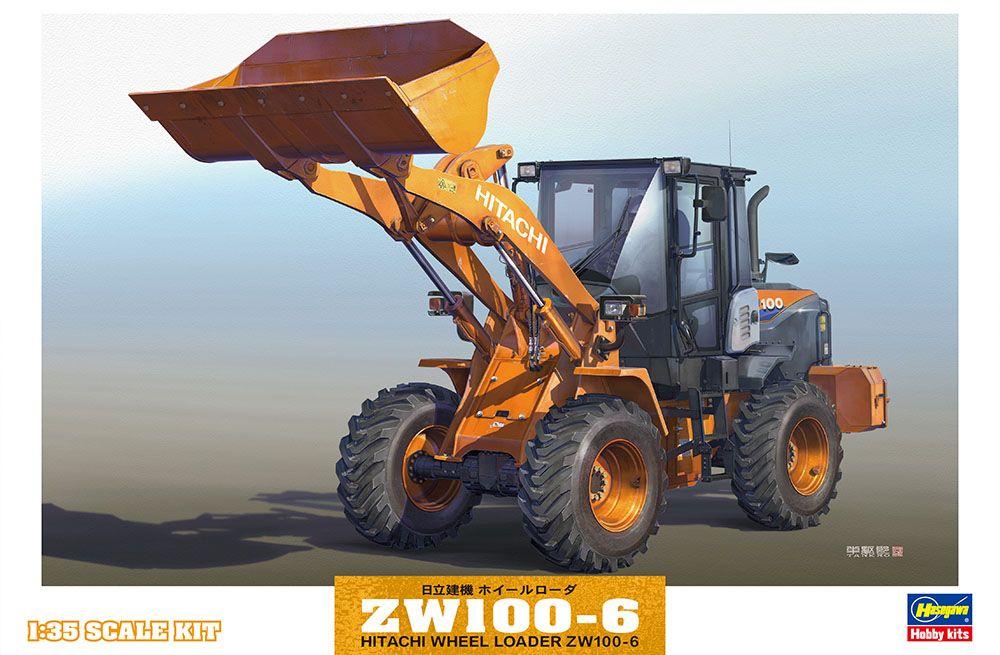 Hasegawa | Сборная модель фронтального колёсного погрузчика HITACHI WHEEL LOADER ZW100-6 (1/35) 66004 Hasegawa H-WM04