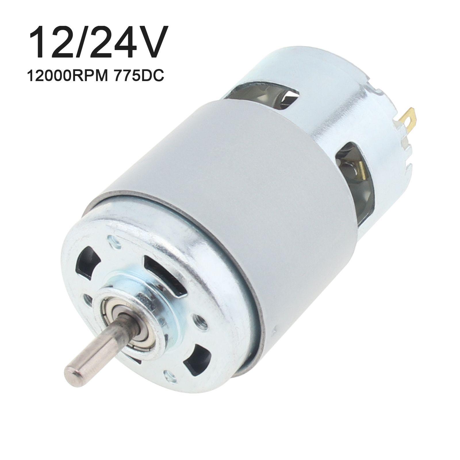 775 беззубчатый DC Motor 12-24V 12000RPM Большой крутящий момент микро с двойным шарикоподшипником