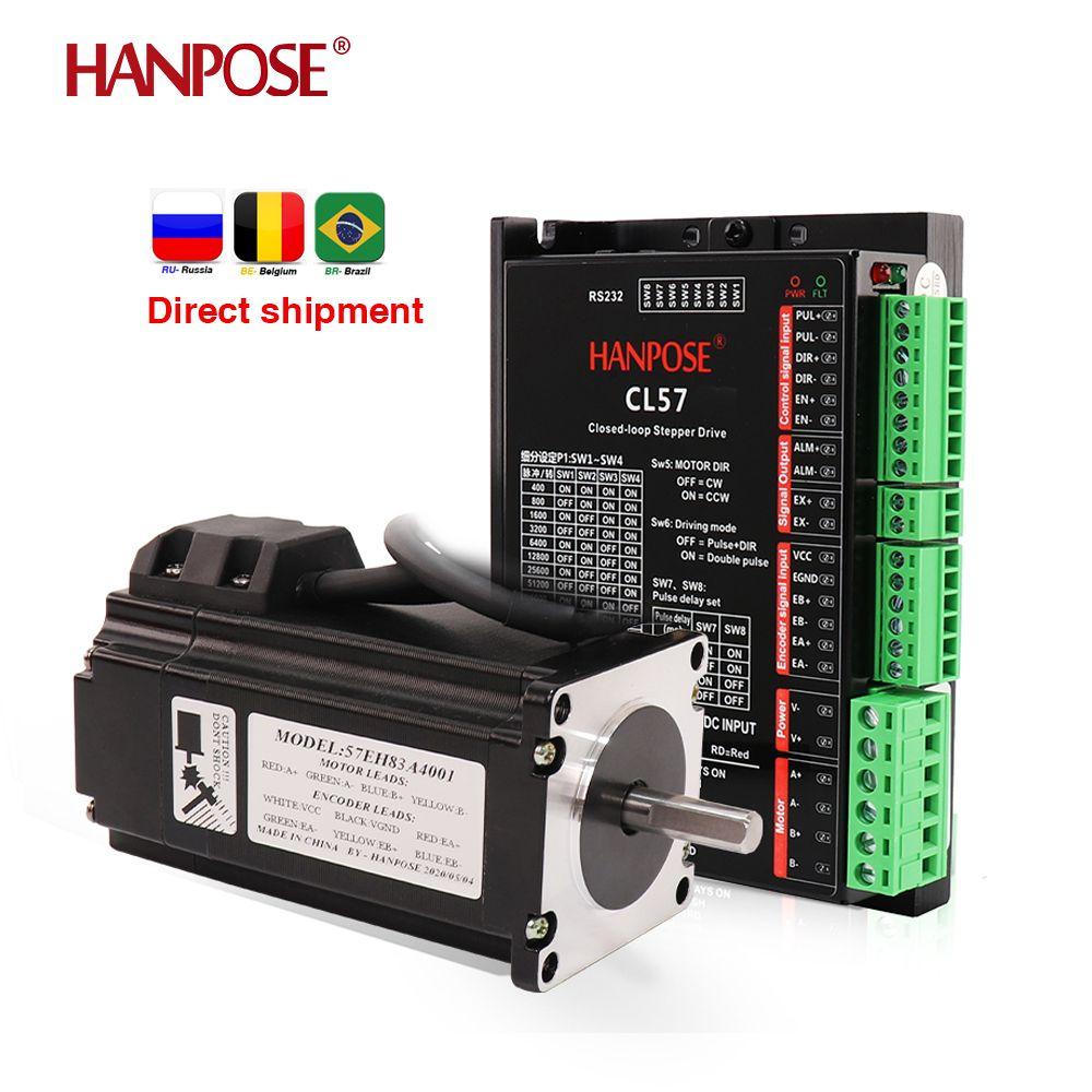 HANPOSE | шаговый двигатель Nema 23 (57EH83A4001-CL57) 4.0A 260N.CM