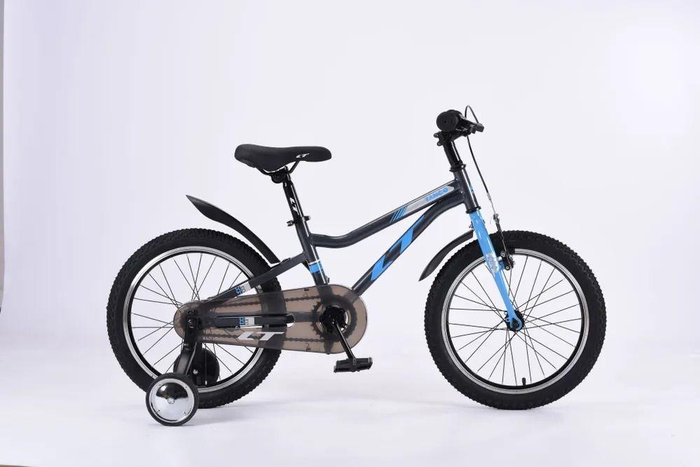 Велосипед 18" LTBIKE TANGO сталь 1-ск черный/голубой