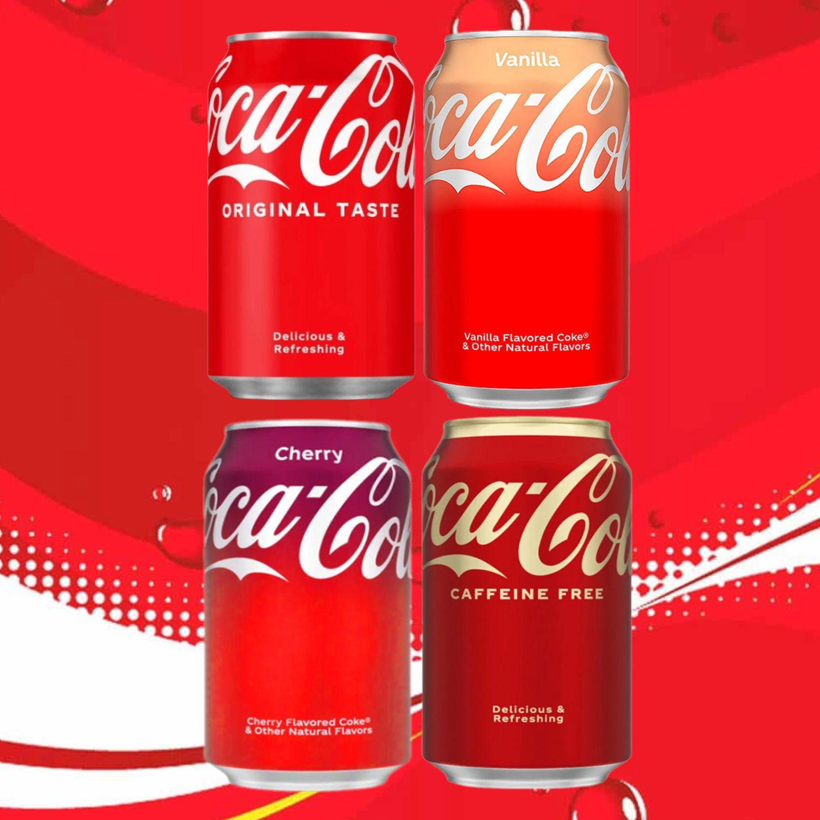 Напиток газированный Coca-Cola / Кока-Кола ассорти вкусов, 4 x 355 мл.