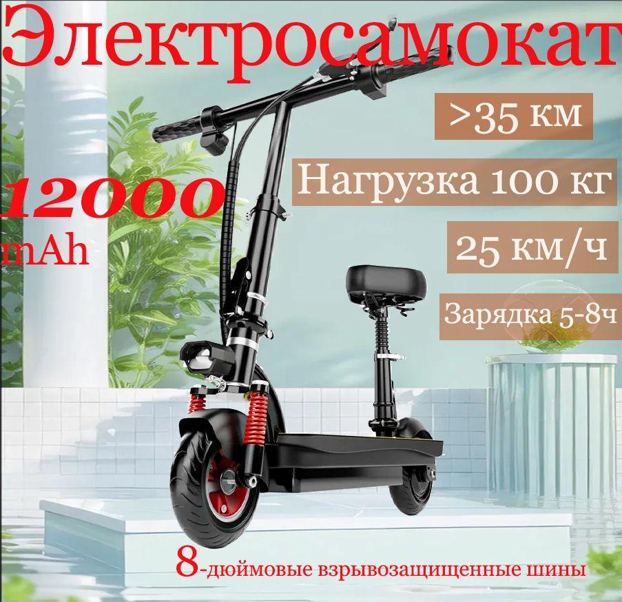 Электросамокат 1AK0379BK2506AE027B68979, черно-серый, красный