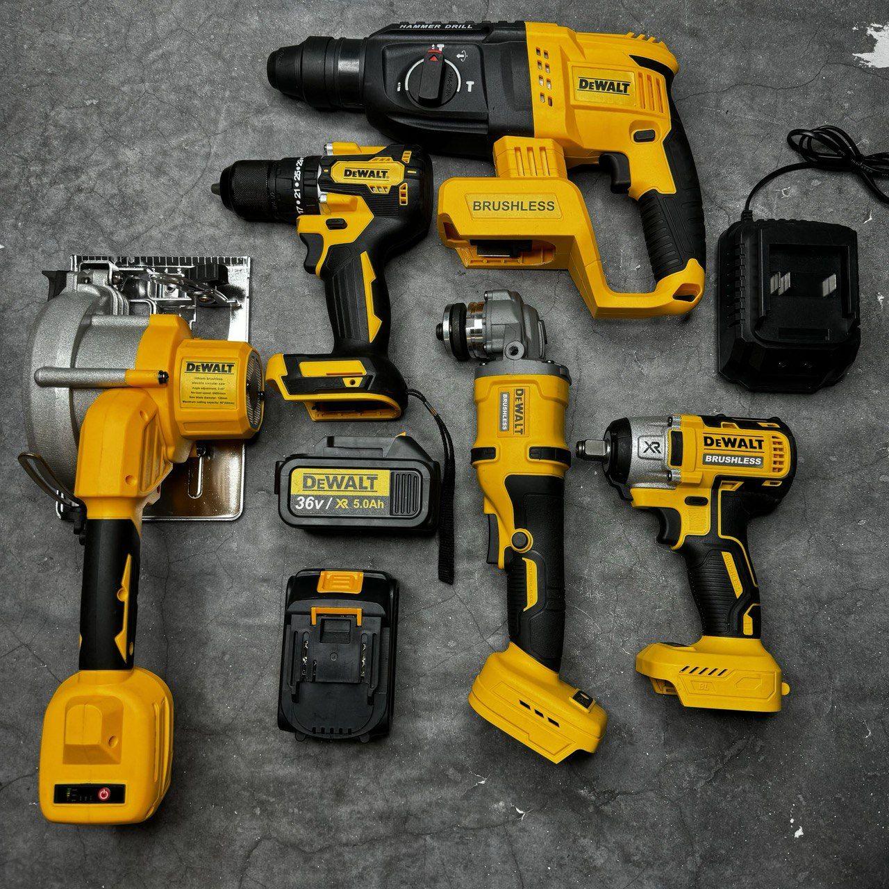 Набор аккумуляторного инструмента DeWalt 5в1 36V 2 АКБ