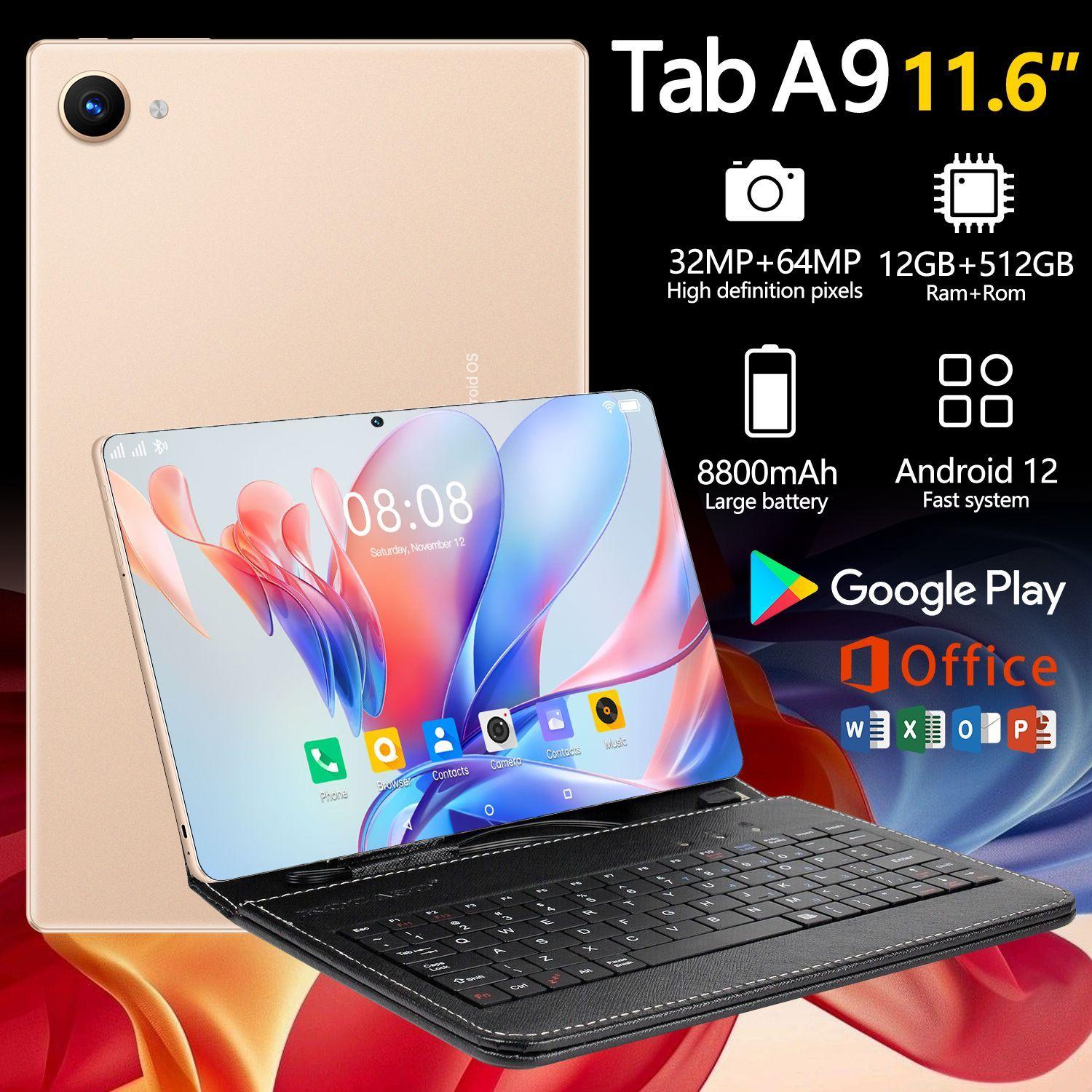 vove Планшет Планшет TabA9, 11.6" 12 ГБ/512 ГБ, золотой