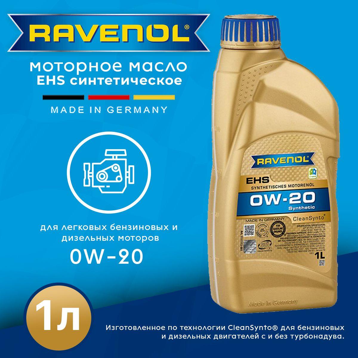 RAVENOL 0W-20 Масло моторное, Синтетическое, 1 л