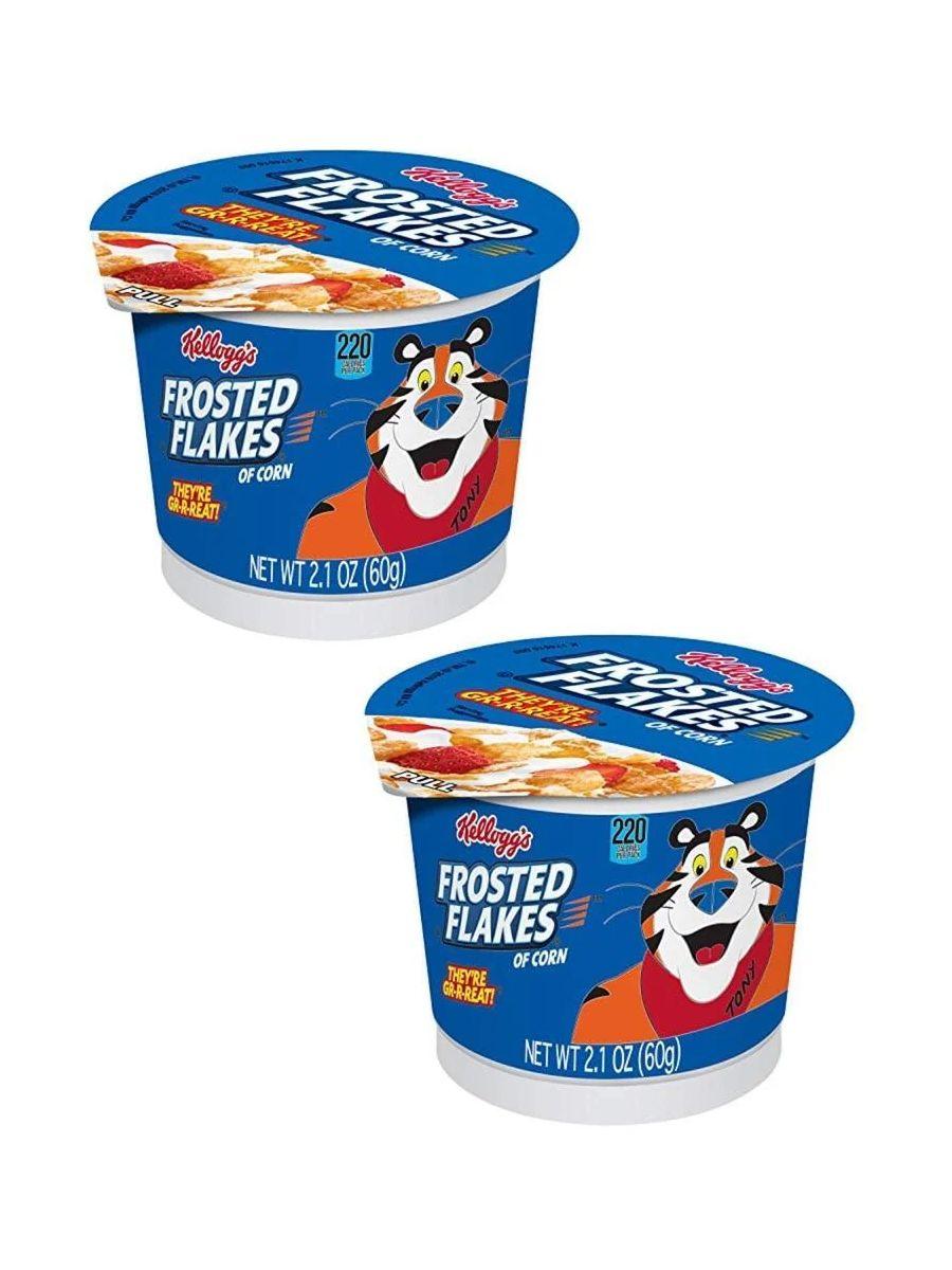 Готовый завтрак Kellogg's Frosted Flakes стакан, 60 гр х 2 шт