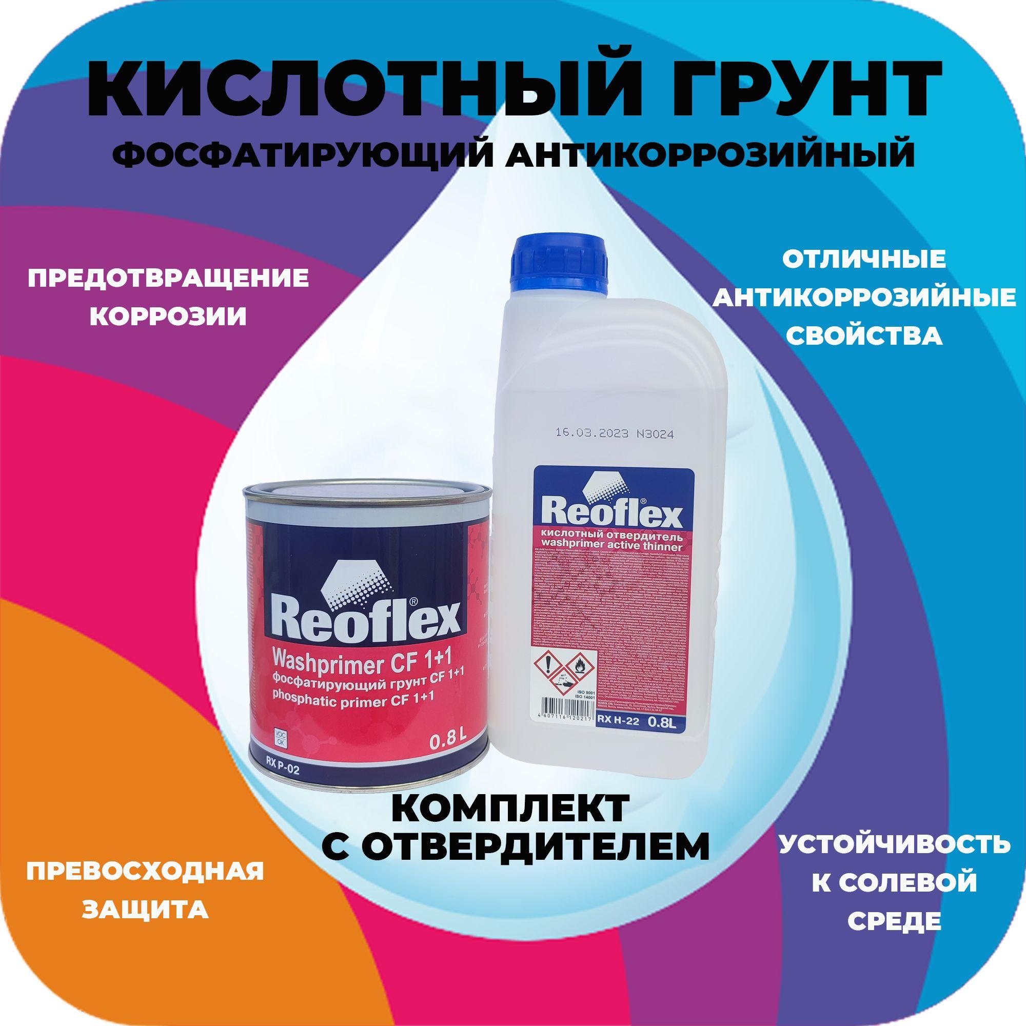 Фосфатирующий грунт Reoflex CF 1+1 (0.8 л), желтый RX P-02 с отвердителем