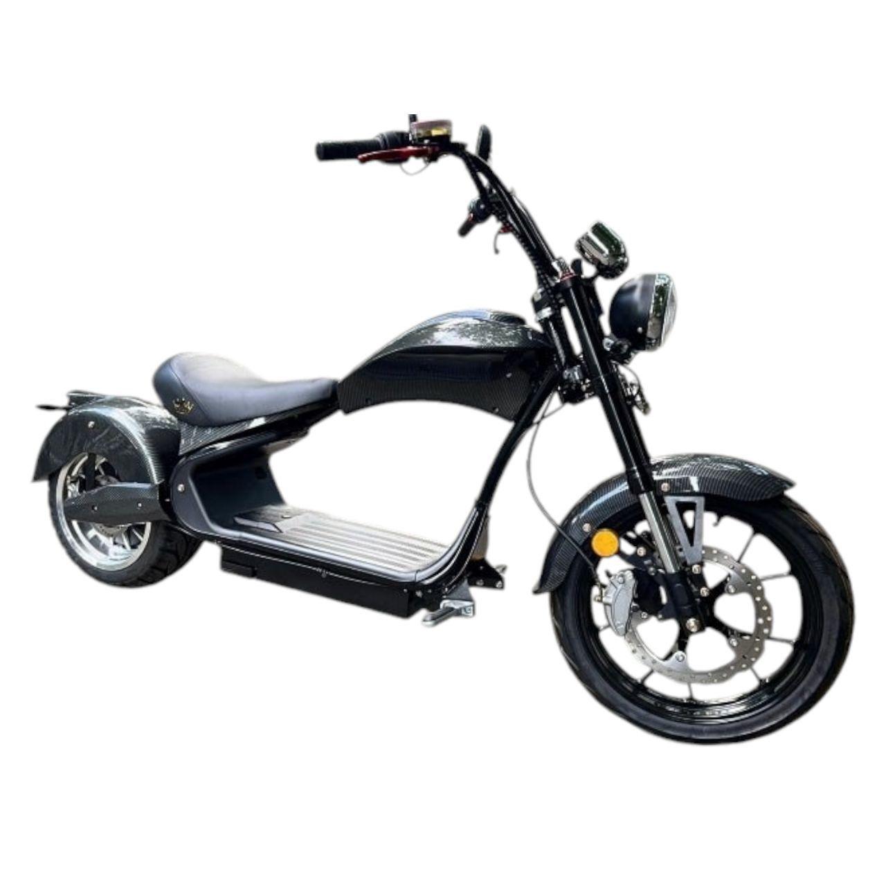 Электроскутер IKINGI Harley 60v 30ah 4000W, карбон