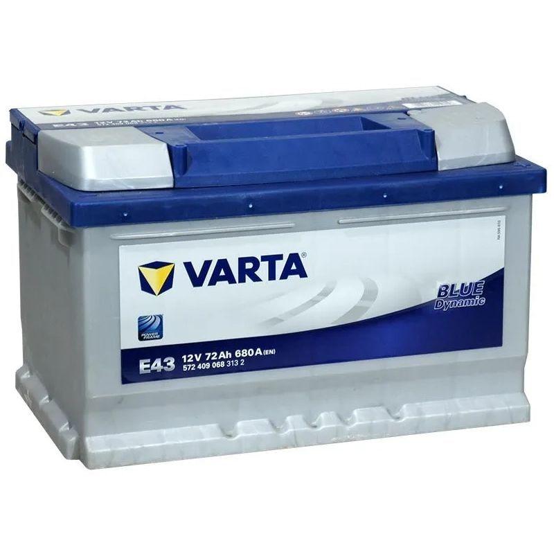 Varta 572409068 Аккумулятор Blue Dynamic 72 А/ч обратная R+ E43 278x175x175 EN680 А