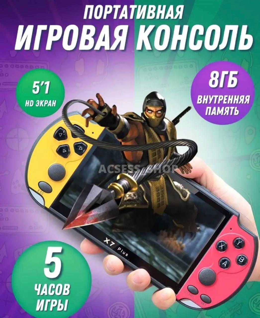 Игровая приставка для взрослых и детей портативная X7Plus