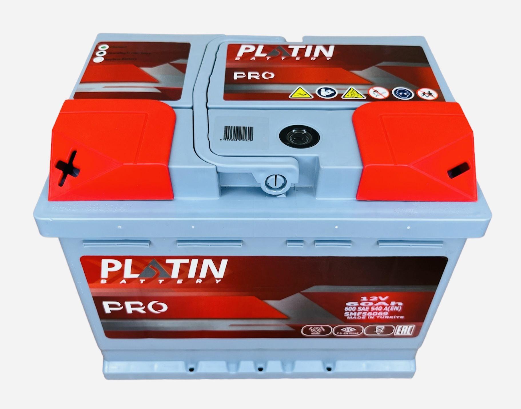 Аккумулятор автомобильный Platin Pro 60 Ач 520 A прям. пол. SMF L2 242х175х190