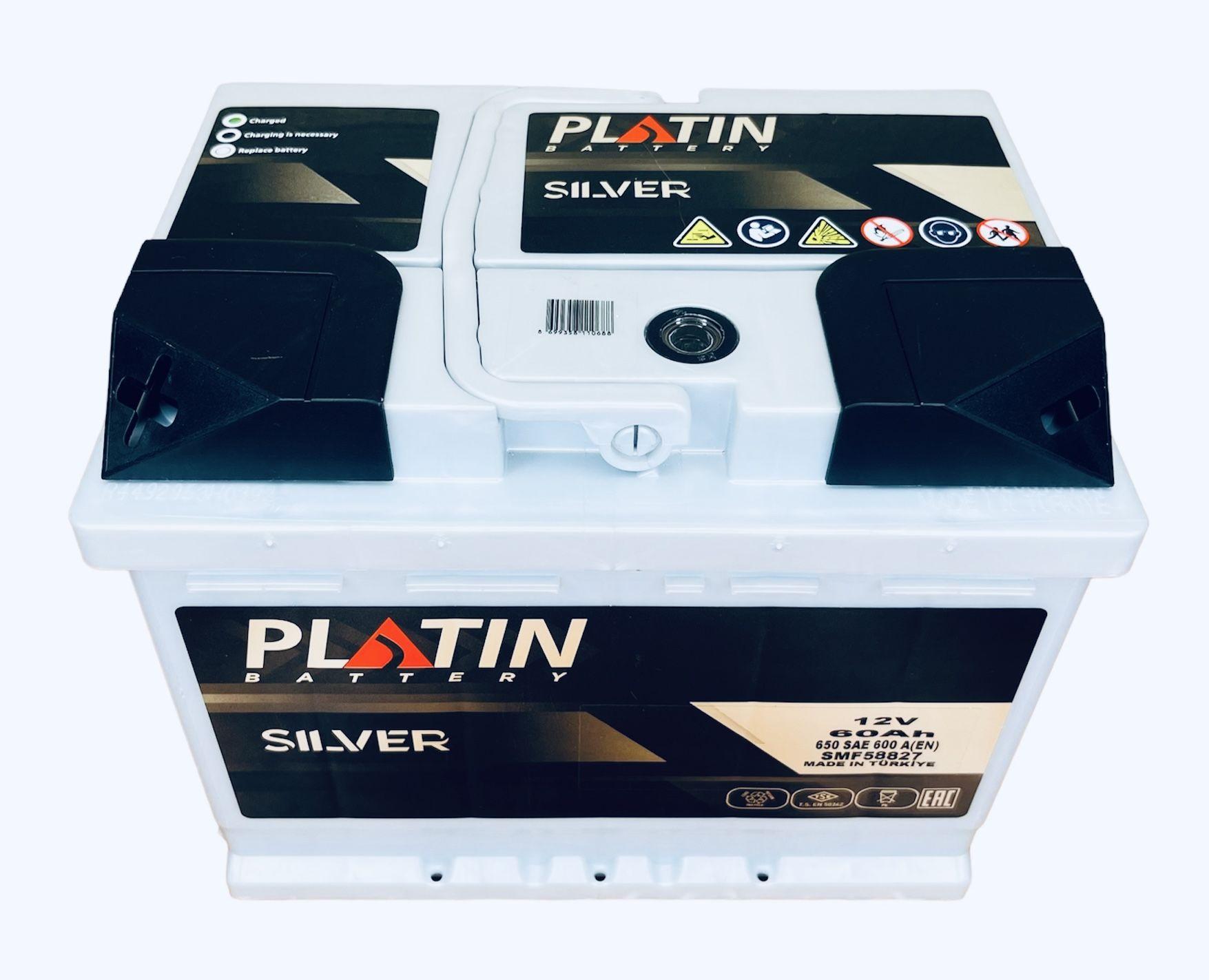 PLATIN | Аккумулятор автомобильный Platin Silver 60 Ач 600 A п.п. SMF L2 242х175х190