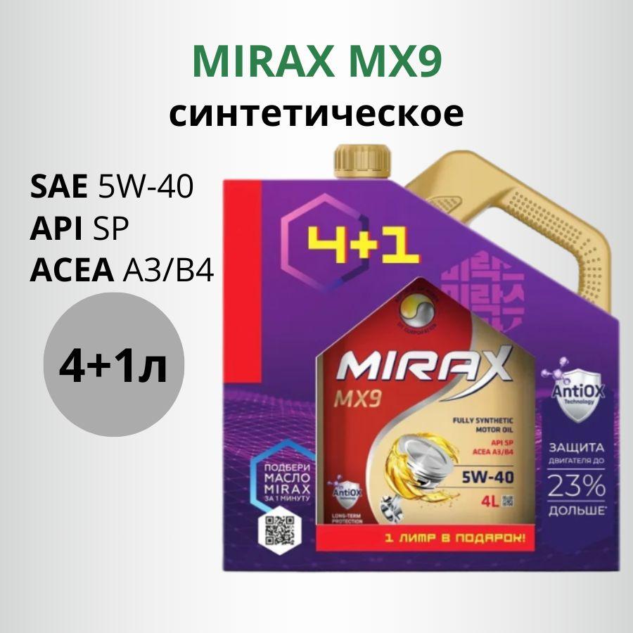 MIRAX 5W-40 Масло моторное, Синтетическое, 5 л