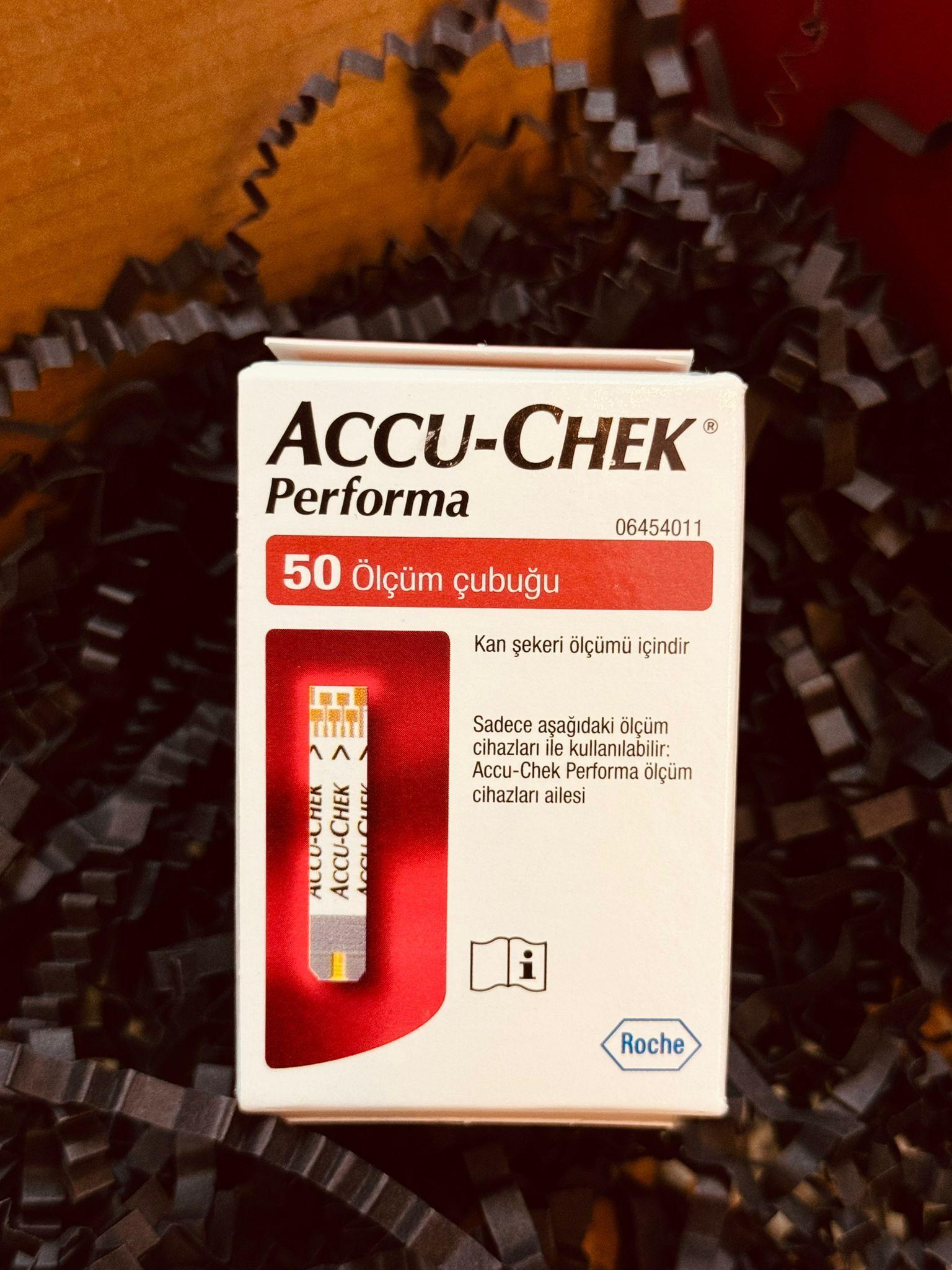 1 kutu Accu-Chek Performa seker olcum Stripi 50'li / 1 штук Полоски для измерения сахара Accu-Chek Performa 50 шт.