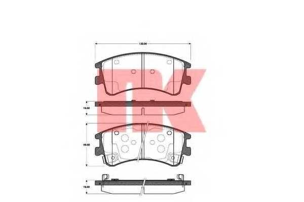 Колодки тормозные передние MAZ 6 GG/GY 2.0DI 136HP/2.0I/2.2I 02- для MAZDA NK 223245