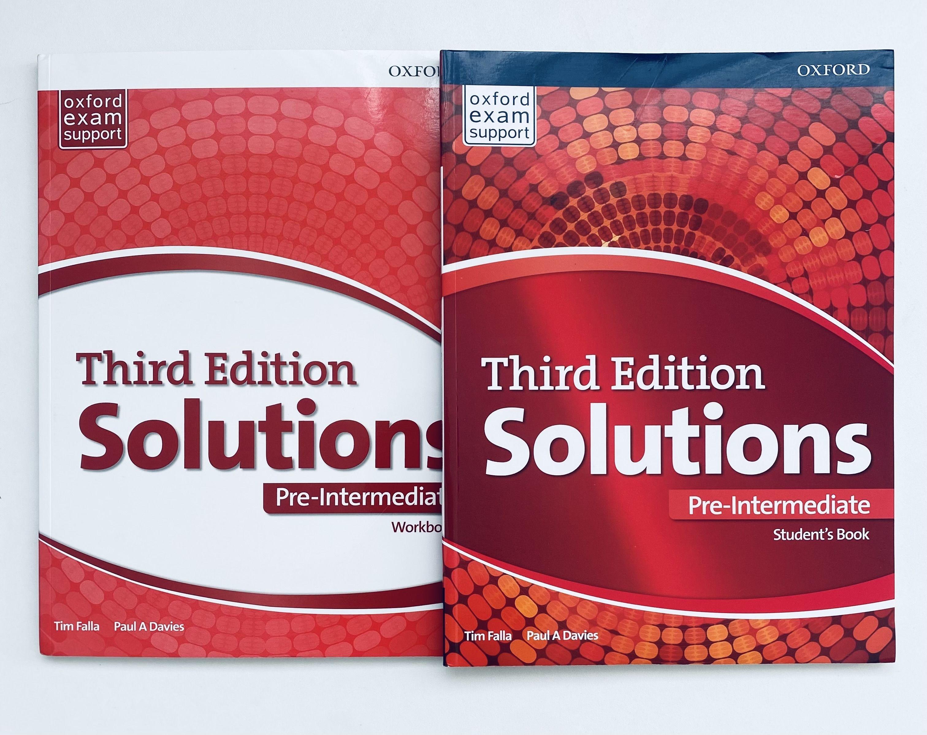 Solutions Pre-intermediate Third Edition, Student Book + Workbook + CD ( учебник, раб.тетрадь и диск )