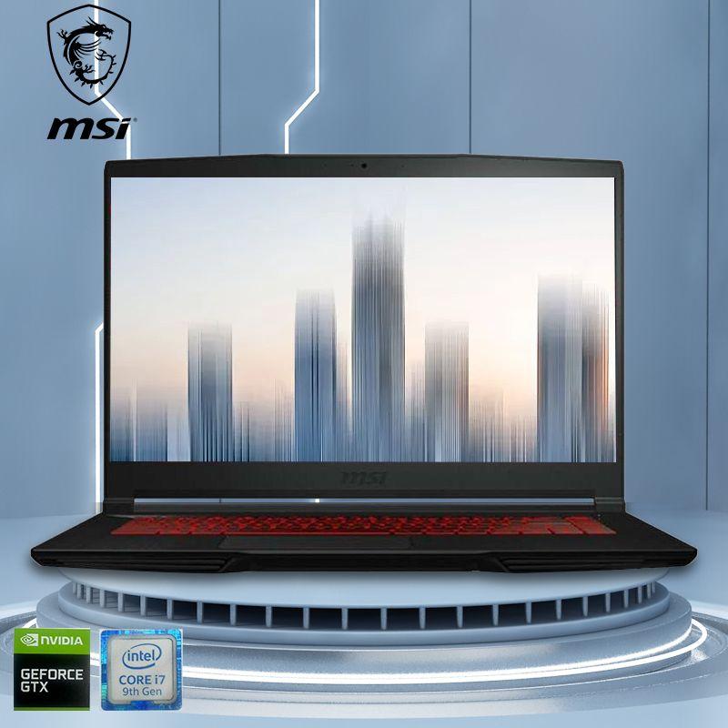 MSI GF63-15 Игровой ноутбук 15.6", Intel Core i7-9750H, RAM 16 ГБ, SSD 512 ГБ, NVIDIA GeForce GTX 1650 Max-Q (4 Гб), Windows Pro, черный, Русская раскладка