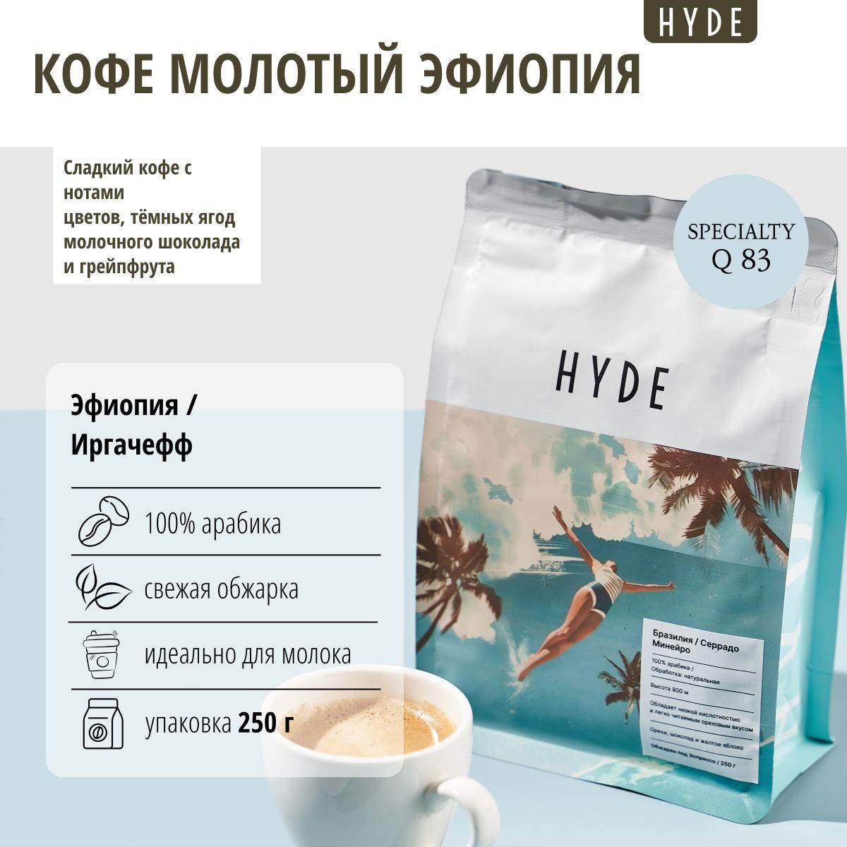 Кофе молотый Hyde Эфиопия Иргачефф 250 г