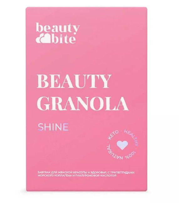 Кето-гранола Shine низкоуглеводная с добавлением коллагена, Beauty Bite, 125 г, Россия