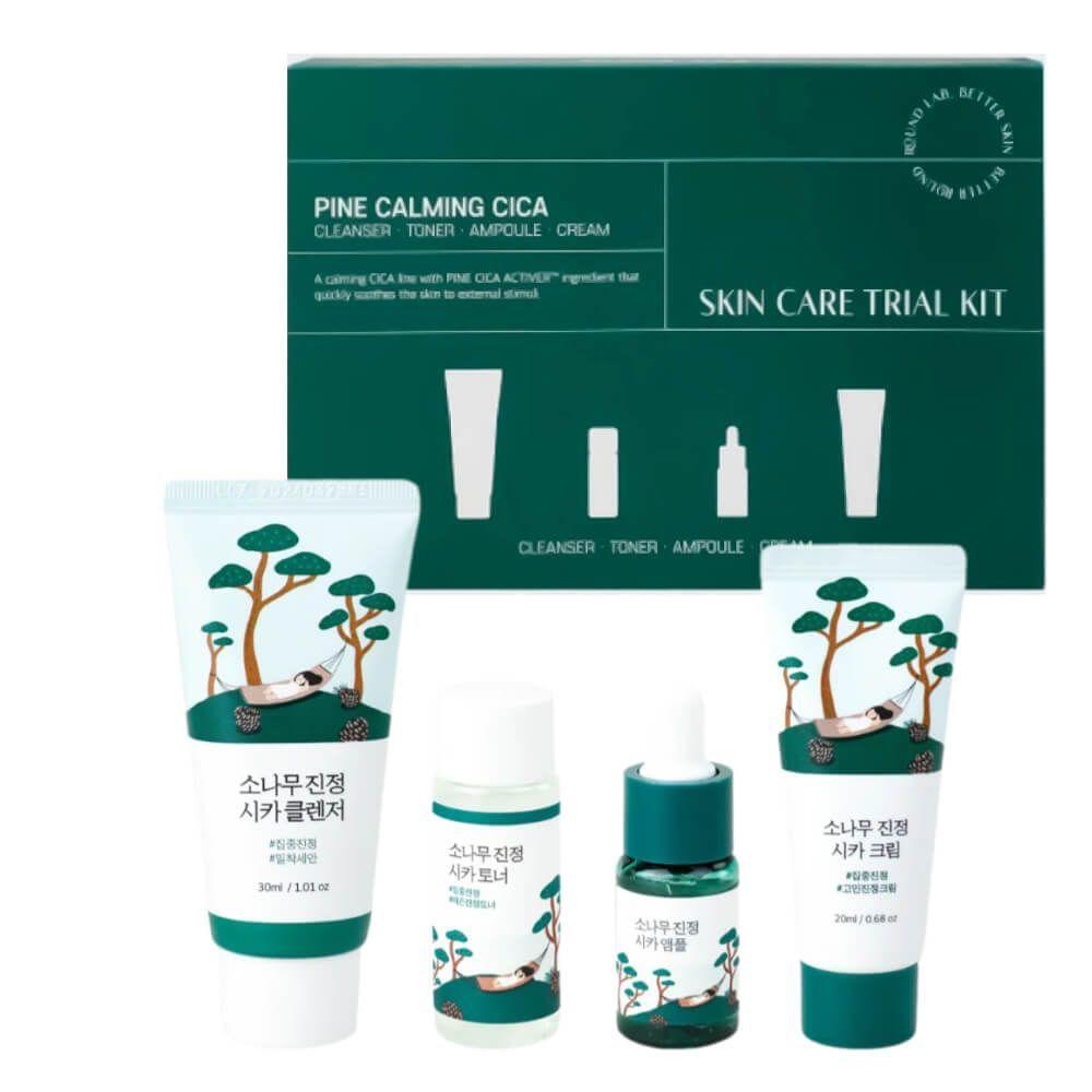 Round Lab Pine Calming Cica Trial Kit Дорожный набор миниатюр с экстрактом сосны и центеллы