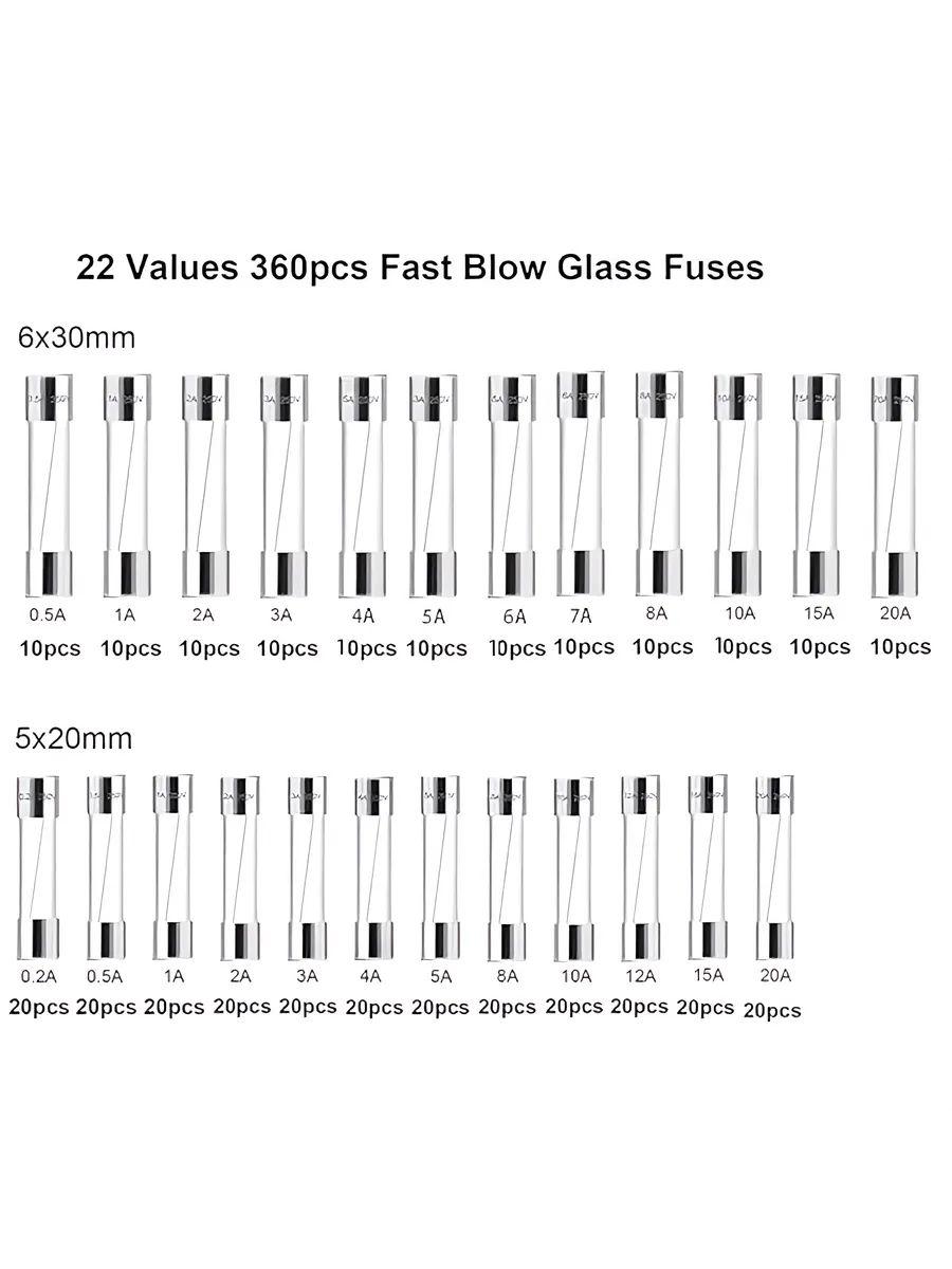 Предохранители для автомобиля, 360 шт., арт. 314