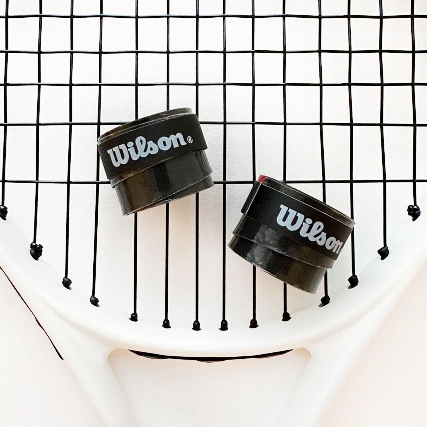 Намотка для теннисной ракетки 2шт WILSON Bowl O Grips Овергрип Липкий Впитывающий (Черный)