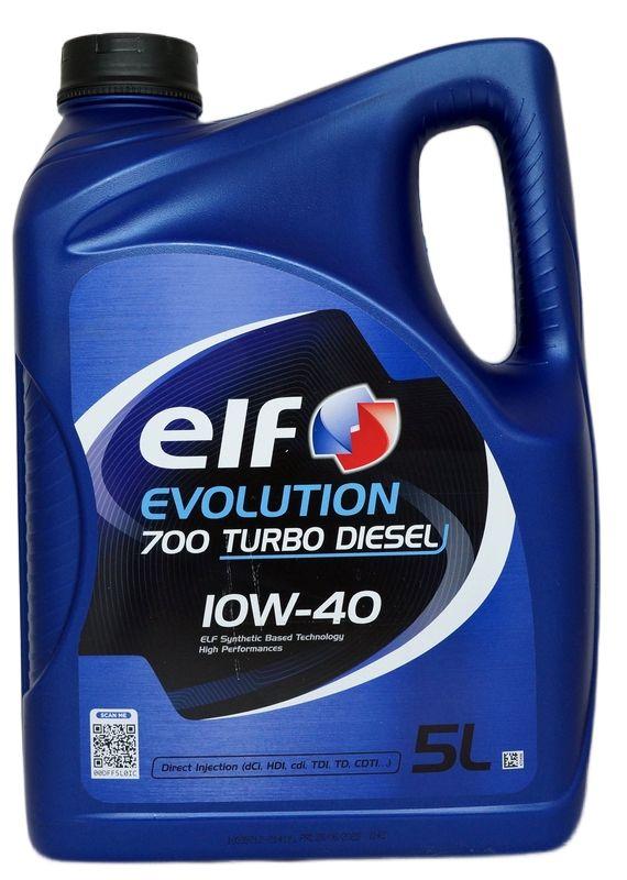 ELF EVOLUTION 700 TURBO DIESEL 10W-40 Масло моторное, Полусинтетическое, 5 л