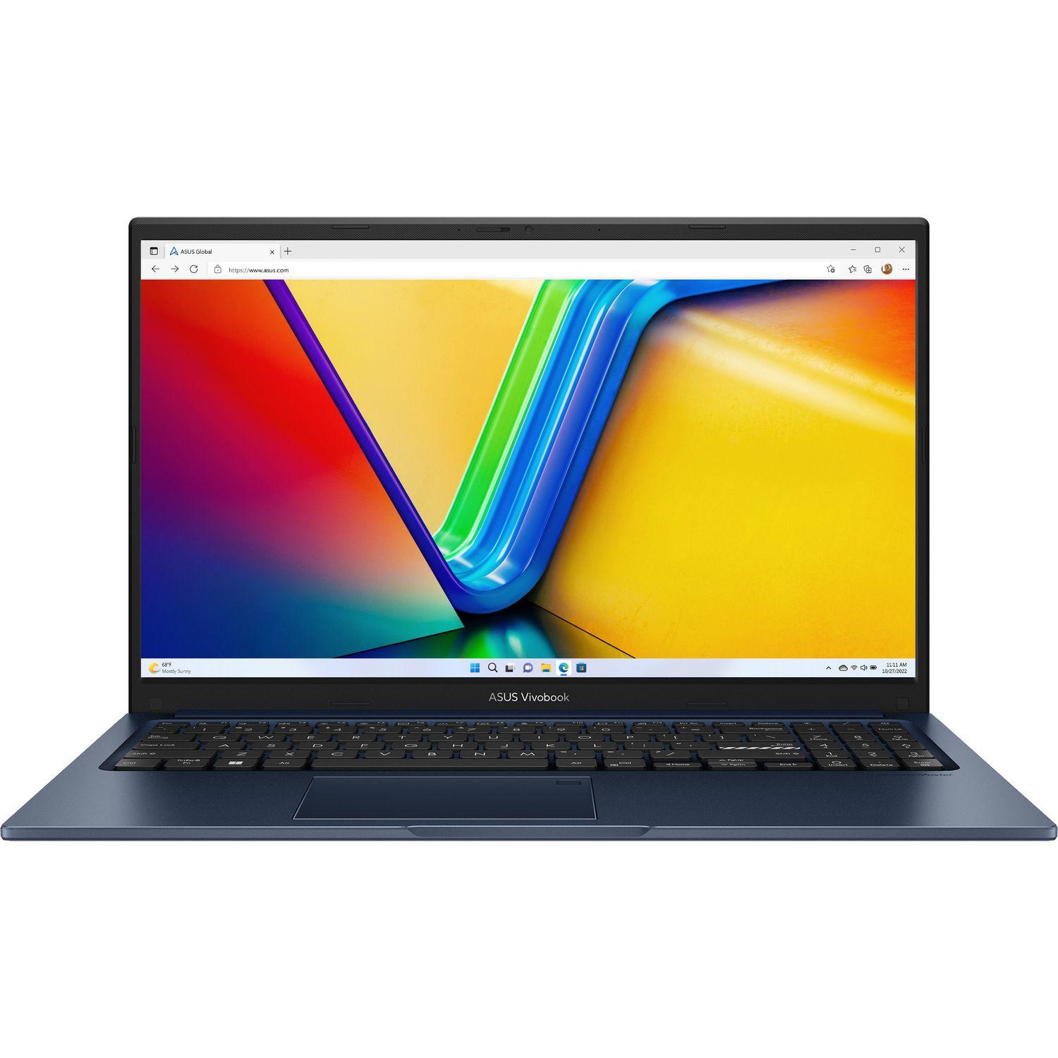 ASUS X1504VA-BQ282 Ноутбук 15.6", Intel Core i5-1335U, RAM 8 ГБ, SSD 520 ГБ, Intel Iris Xe Graphics, Без системы, (90NB10J1-M00BM0), синий, Английская раскладка