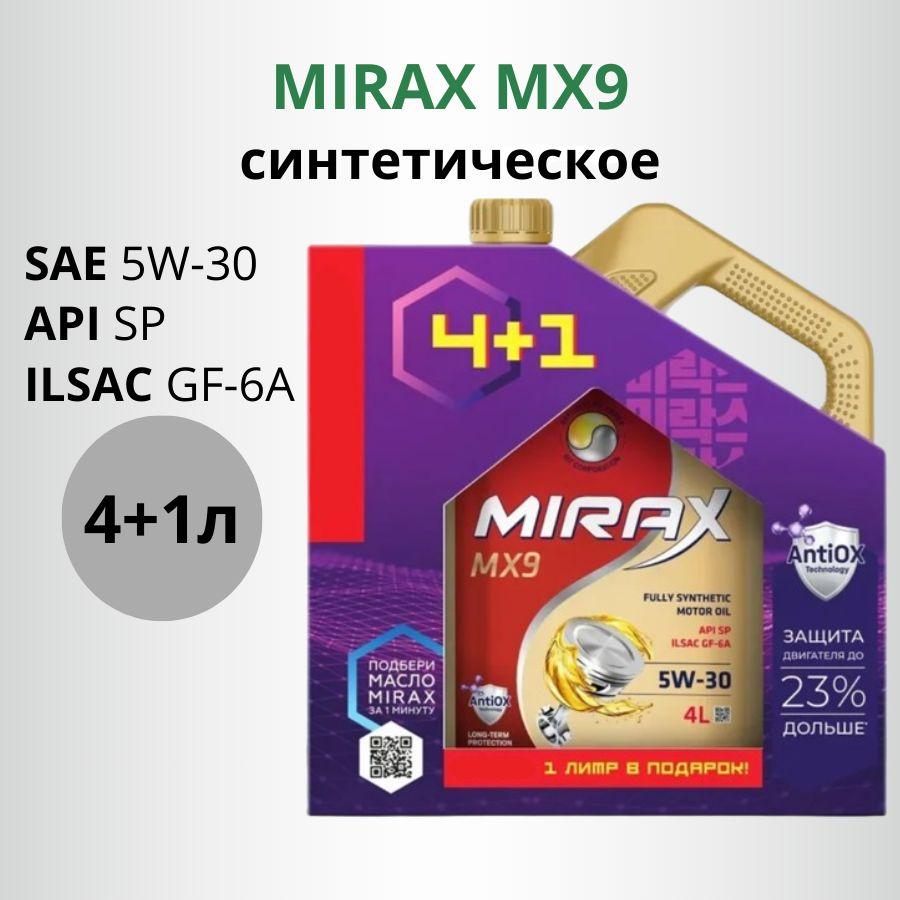 MIRAX 5W-30 Масло моторное, Синтетическое, 5 л