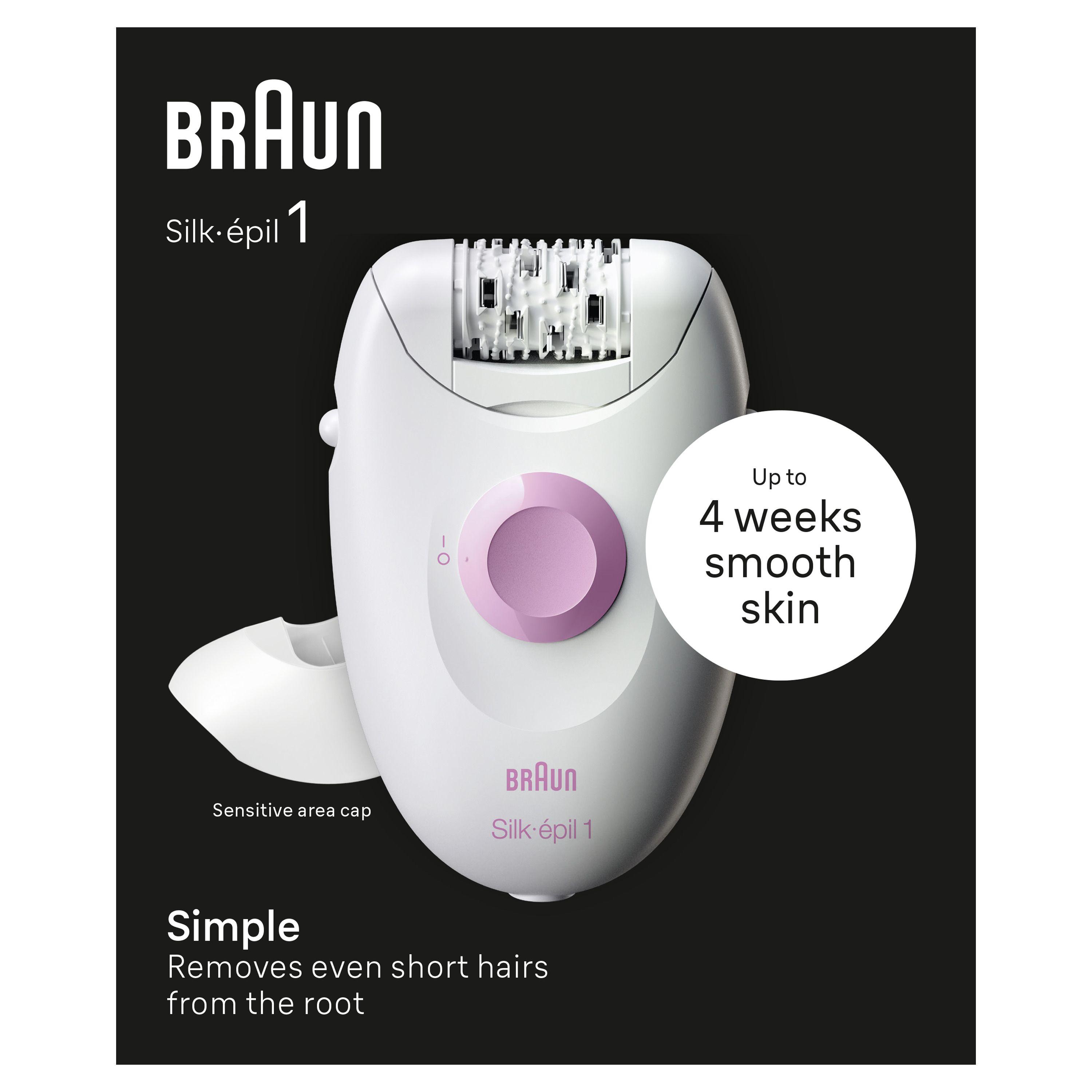 Эпилятор Braun S1 SE 1-010 белый/розовый сухая эпиляция, с насадкой для чувствительных зон