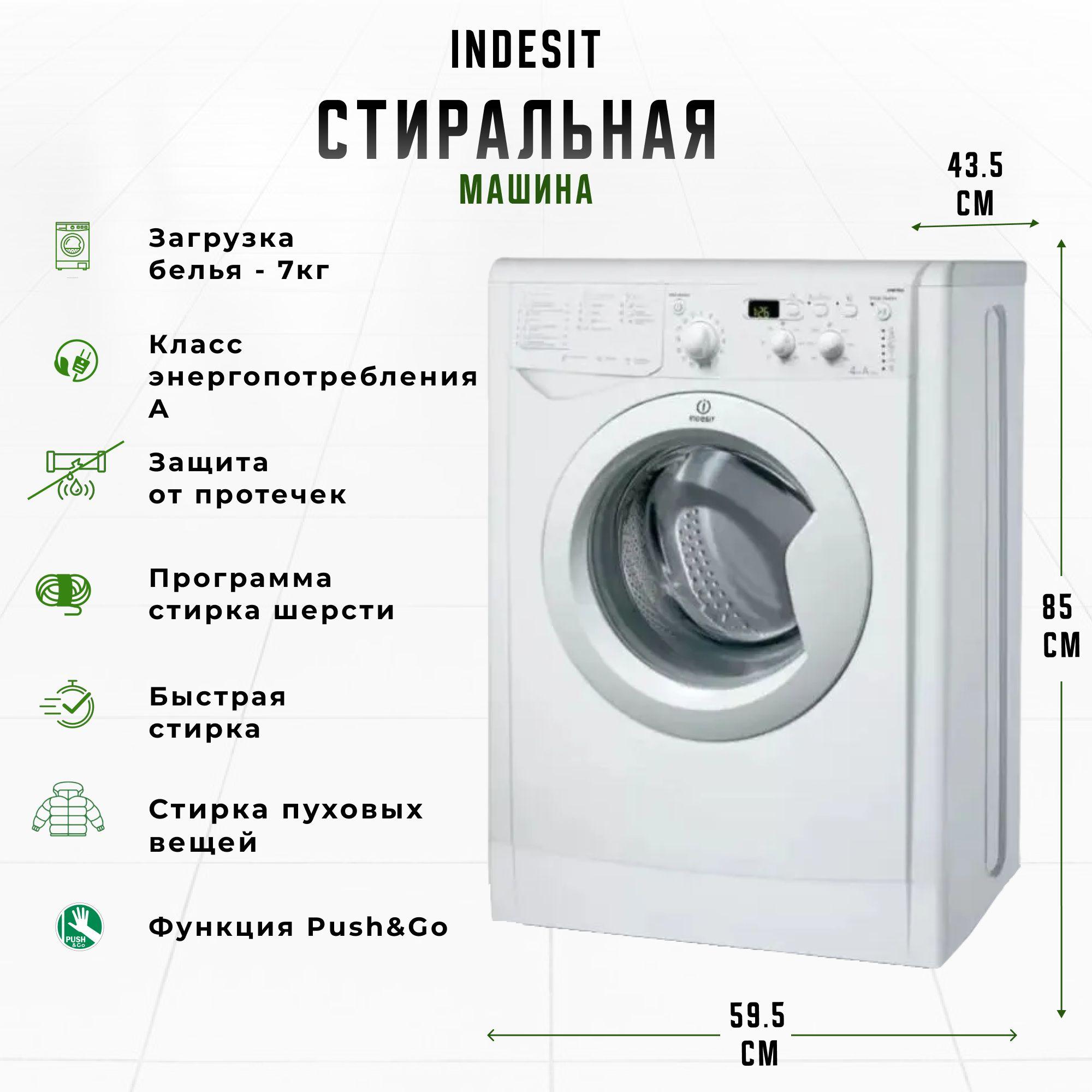 Стиральная машина INDESIT BWSE 71252X WSV RU, 7 кг, 1200 об/мин