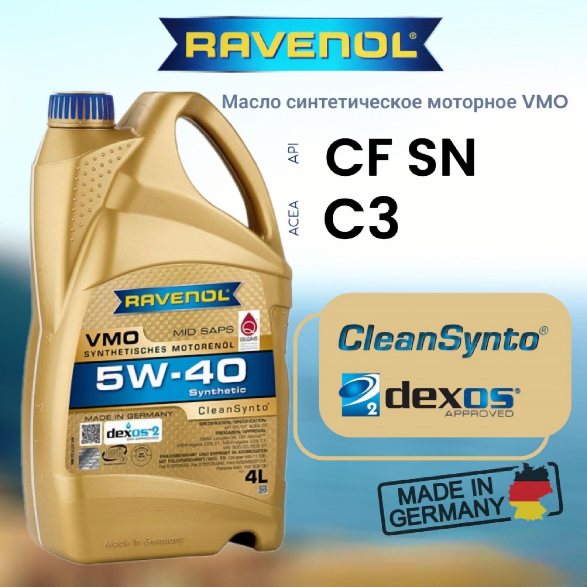 RAVENOL 5W-40 Масло моторное, Синтетическое, 4 л