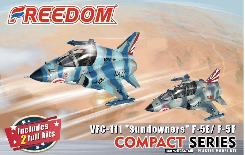 162707 Сборная модель Набор самолетов F-5E & F-5F VFC111 (Compact Series) include 2 All Kits