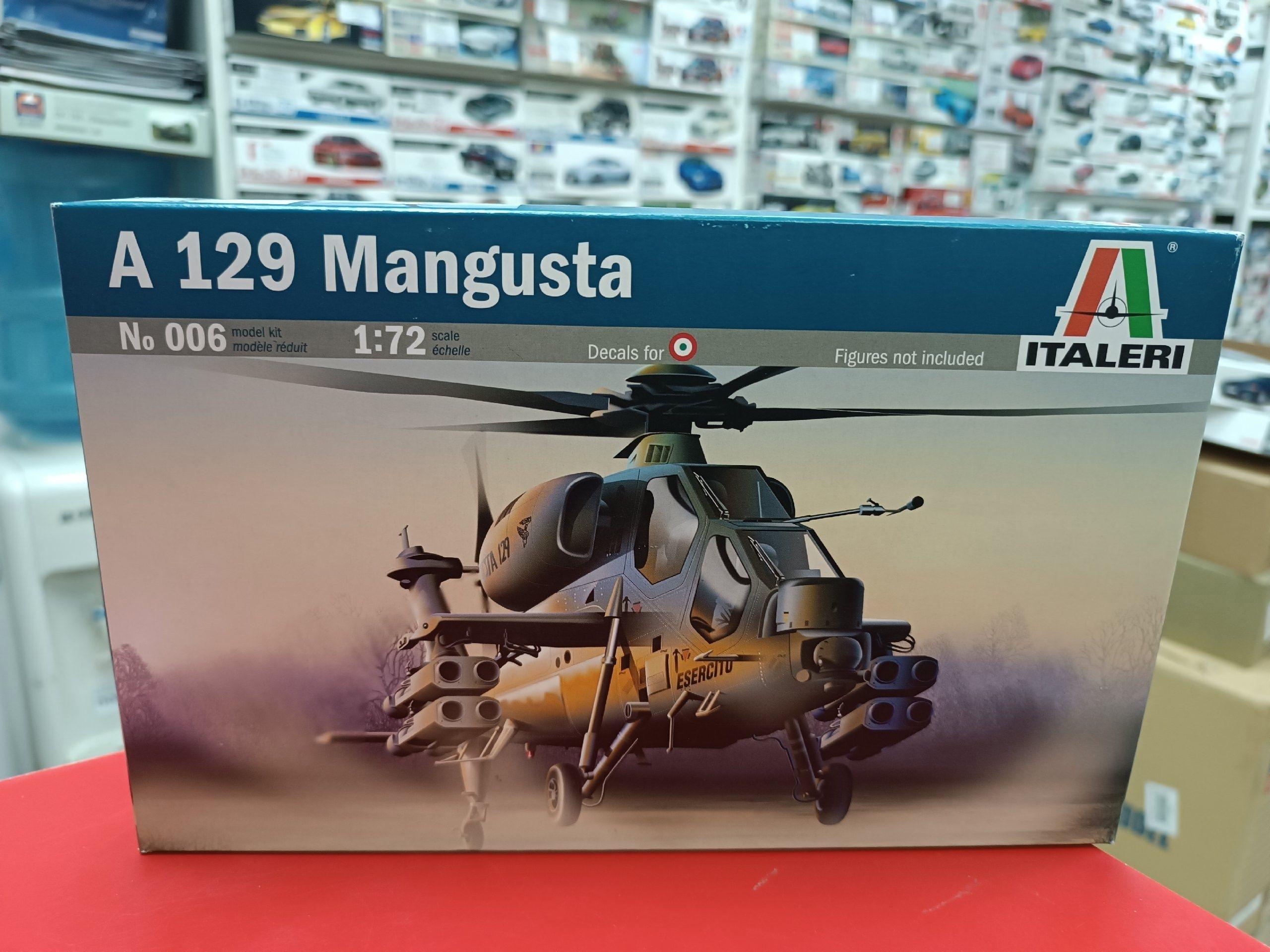 Сборная модель вертолета 1:72 italeri 0006ИТ Вертолет A-129 Mangusta