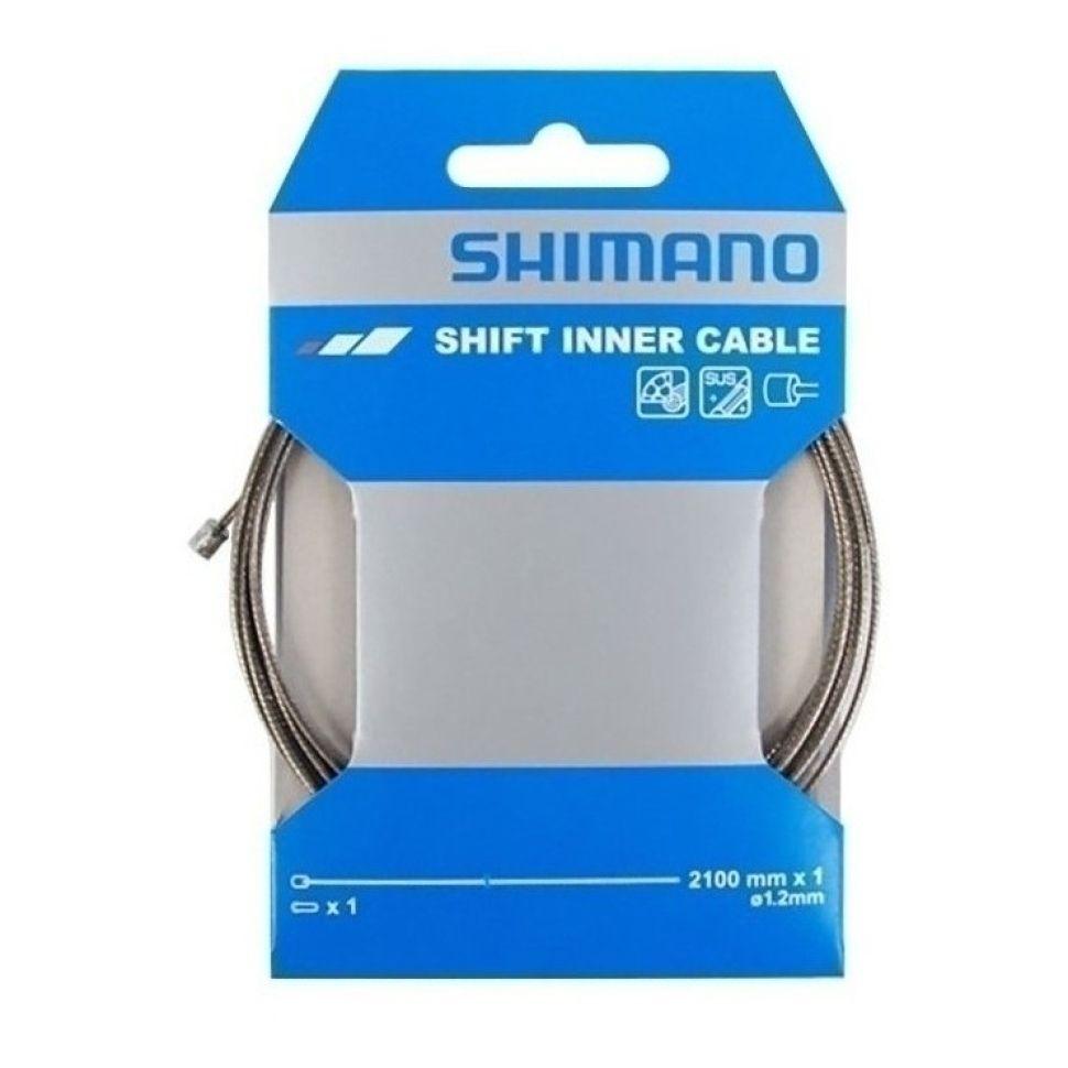 Трос переключения Shimano, нержавеющий. 1.2X2100мм ., (1шт) с наконечником для велосипеда MTB