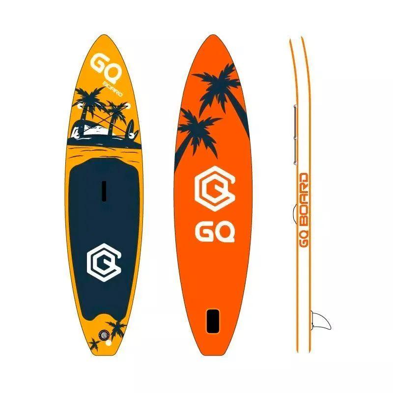 Сапборд надувной двухслойный JS GQ COCO Orange,SUP board для начинающих. Сап борд надувная доска для плавания с веслом. 335*81*15 GQ 11'. Спортивный комплект для серфинга. Полный комплект