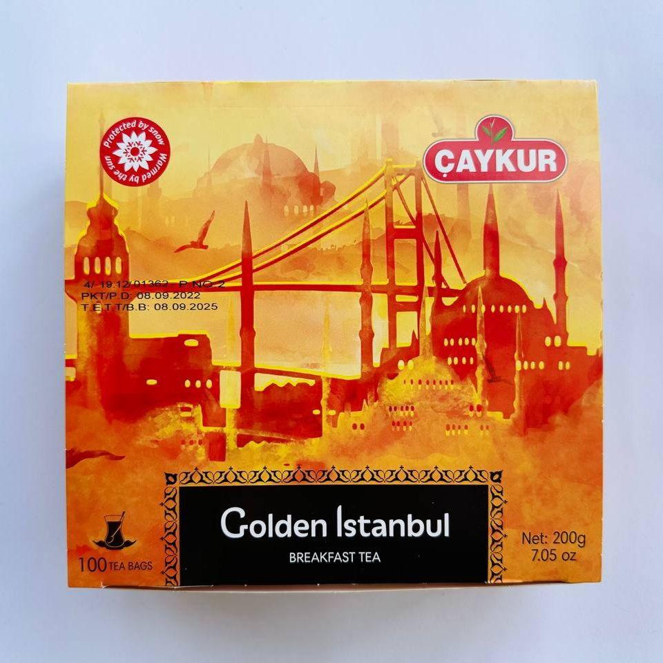 Чай турецкий черный GOLDEN ISTANBUL,100 пакетиков по 2 г., CAYKUR