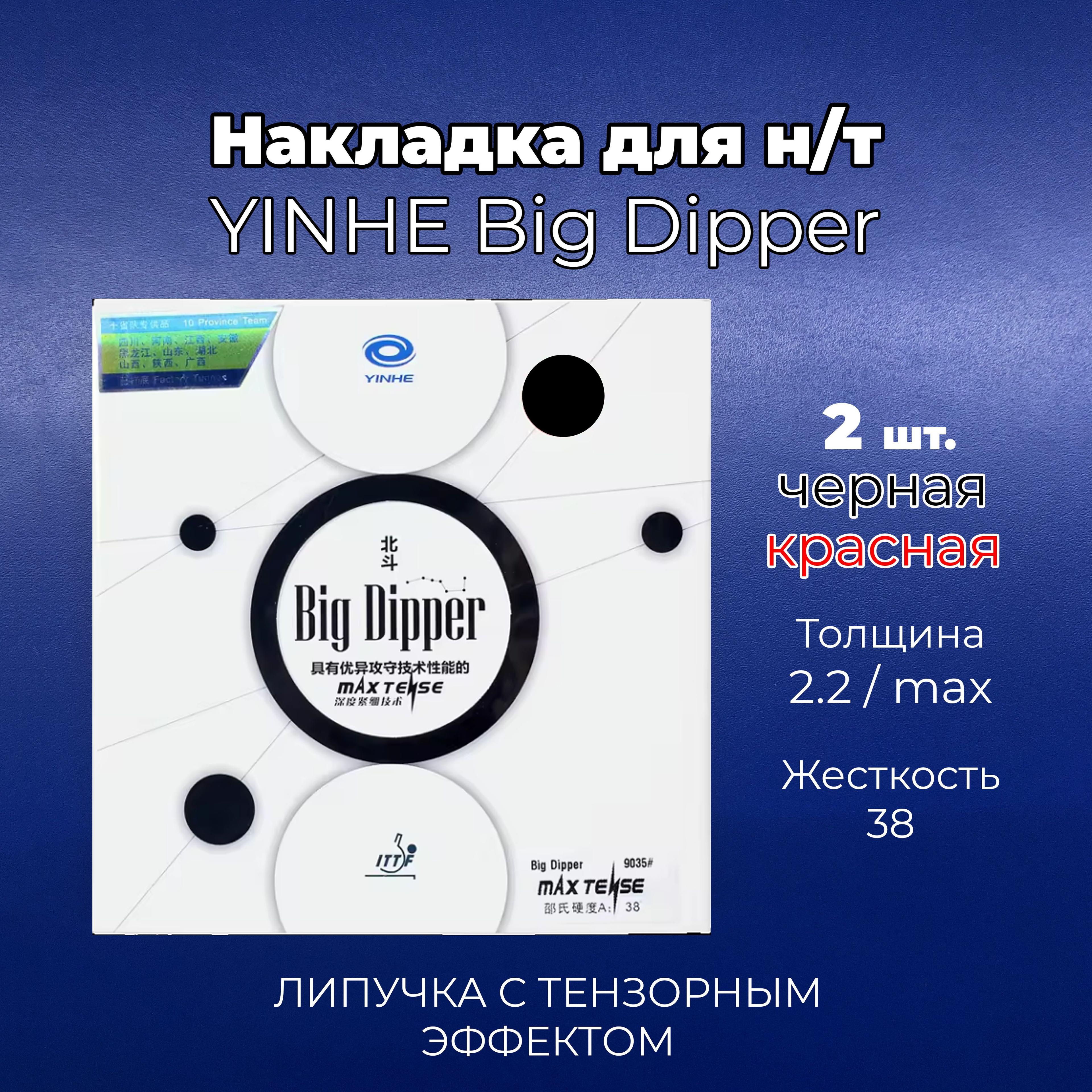 Накладка Yinhe Big Dipper (красная и черная толщина MAX, 38) для ракетки настольного тенниса