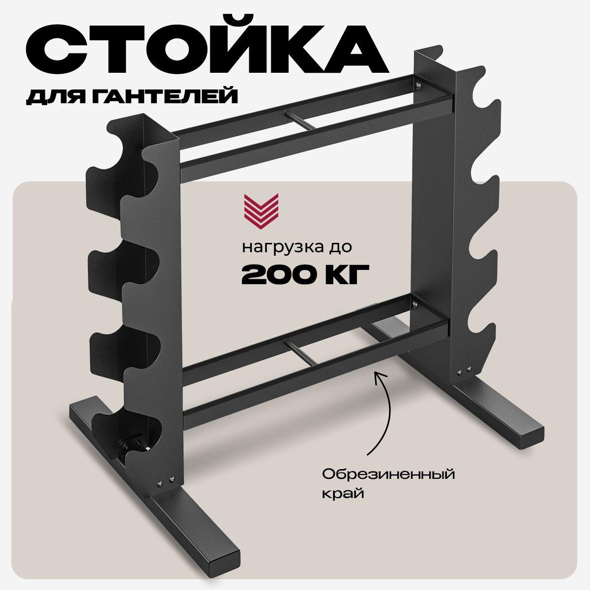 Стойка для гантелей и гирь PROIRON Компакт, металлическая, напольная, 68х45х54см