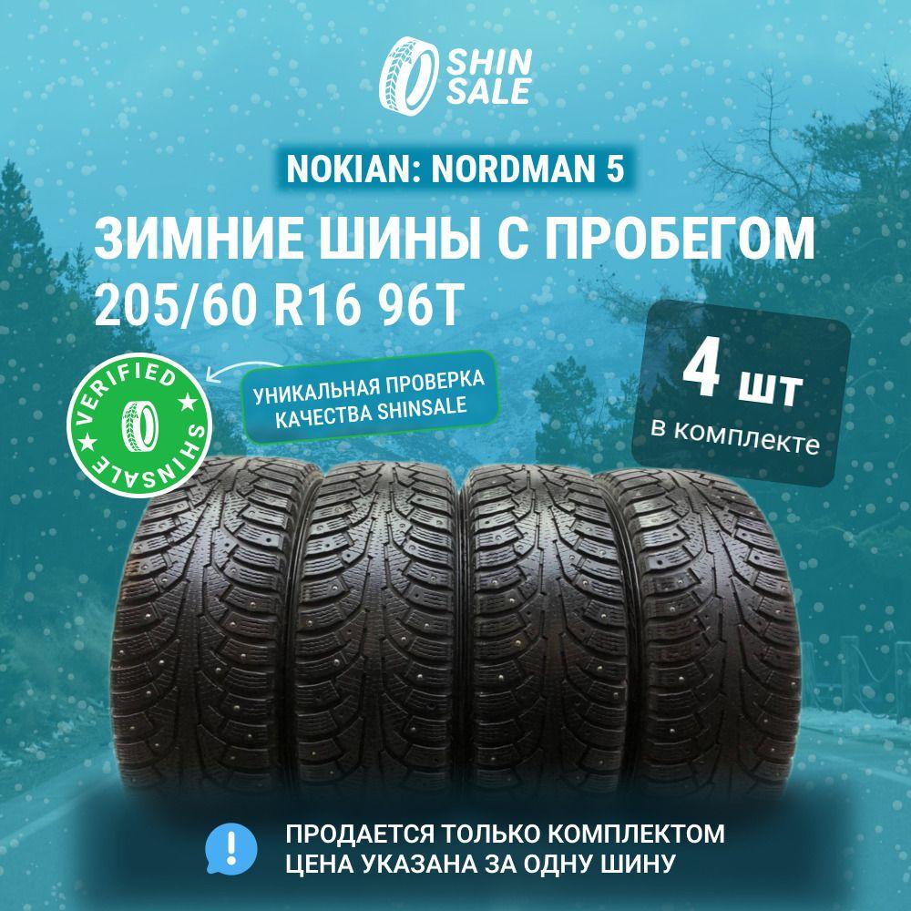 Nokian 4 шт. Nordman 5 T0136615 Шины  с пробегом зимние 205/60  R16 96T Шипованные