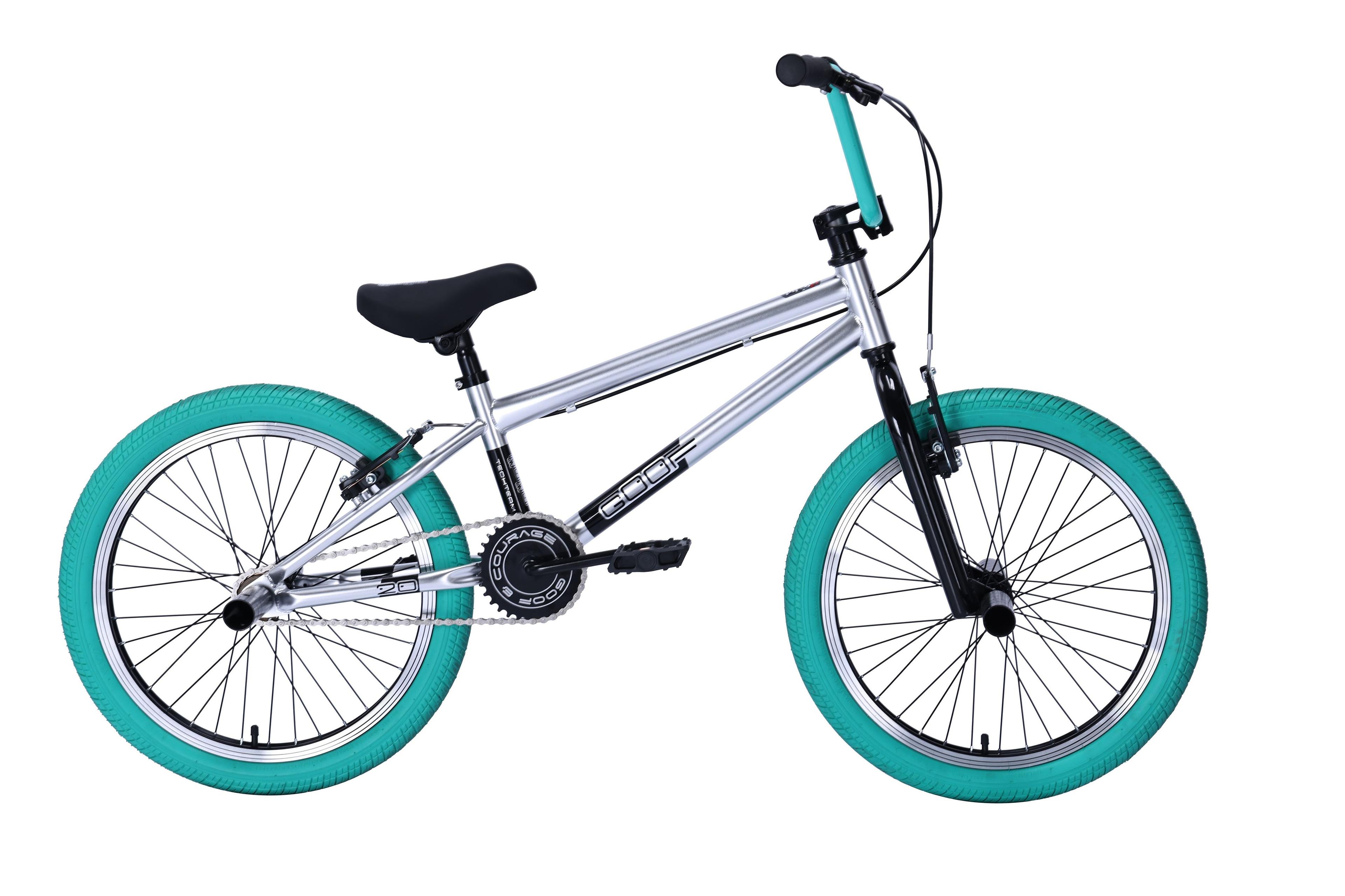 Велосипед BMX TechTeam Goof 20" (2024), серебряный