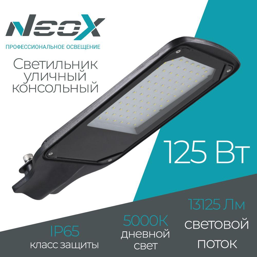 Светильник уличный светодиодный консольный на столб ДКУ-02 125Вт 230В 5000К 13125Лм IP65 NEOX